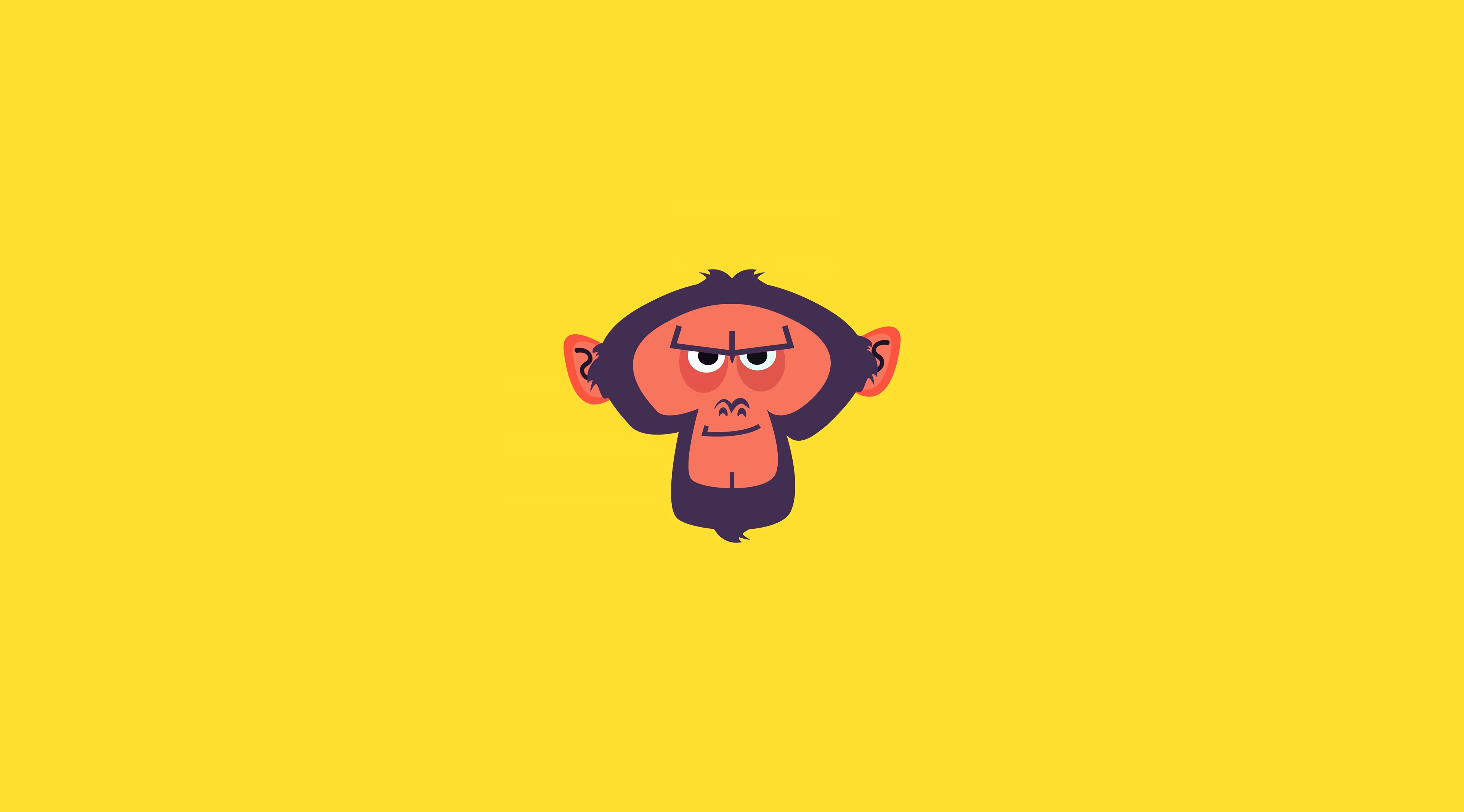 Download mobile wallpaper Animal, Muzzle, Monkey, Vector for free.