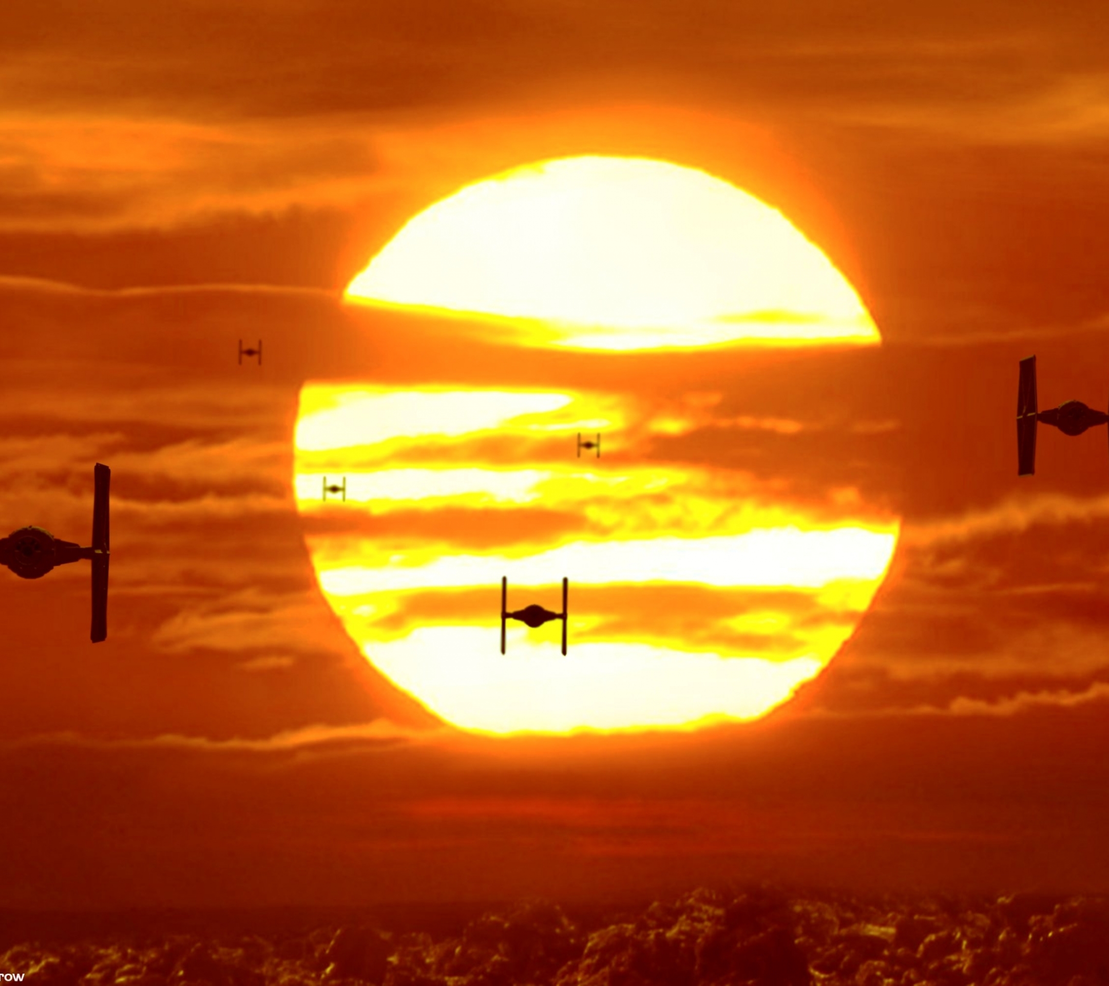 Laden Sie das Sonnenuntergang, Filme, Krieg Der Sterne, Tie Kämpfer, Star Wars: Episode Vi Das Erwachen Der Macht-Bild kostenlos auf Ihren PC-Desktop herunter