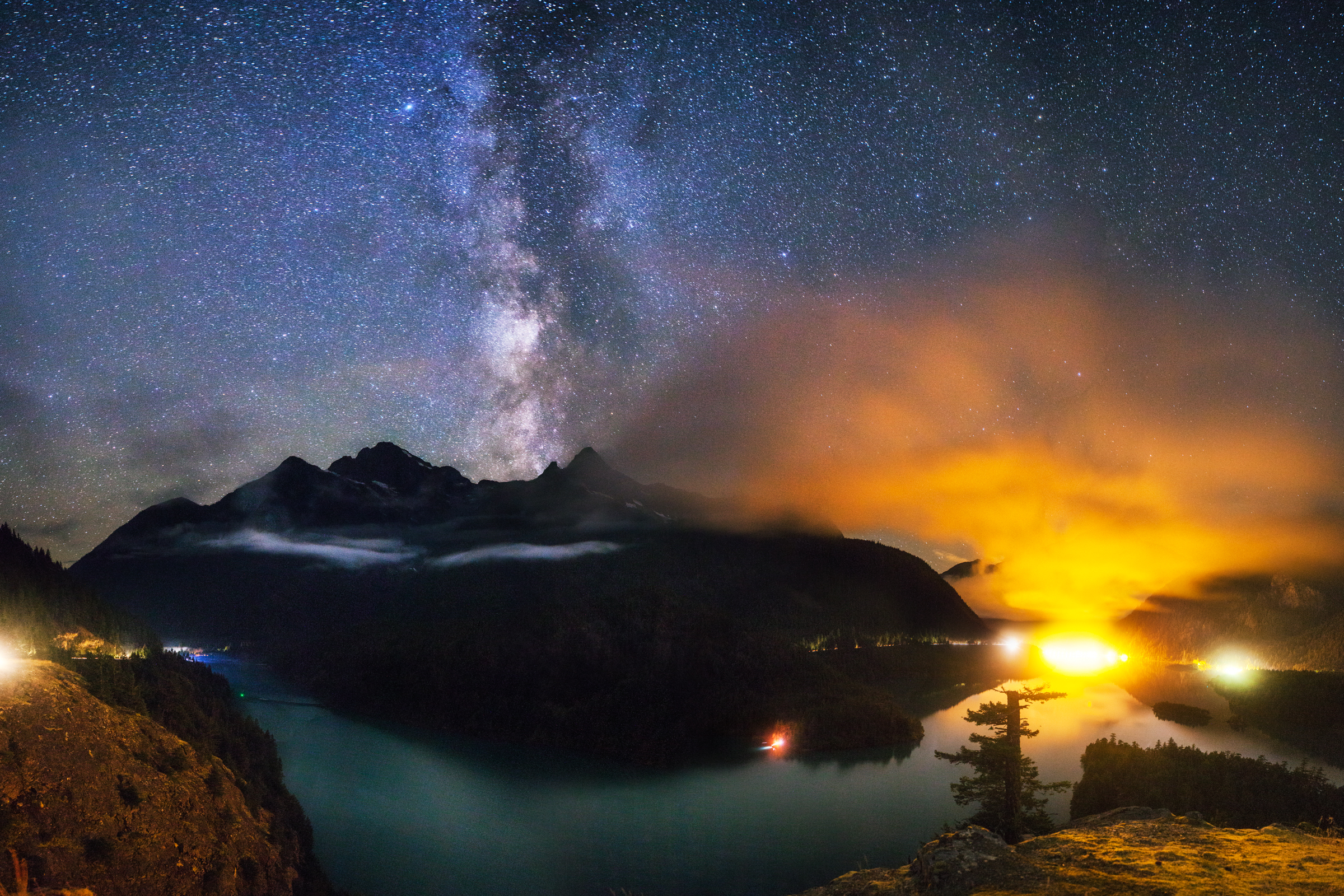 Free download wallpaper Stars, Night, Mountain, Lake, Earth, Milky Way on your PC desktop