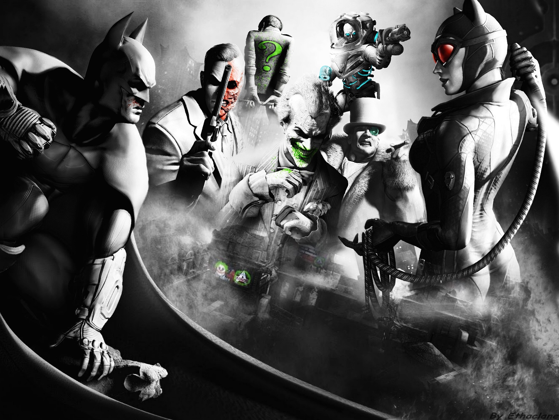 Laden Sie das Batman: Arkham City, Batman, Computerspiele-Bild kostenlos auf Ihren PC-Desktop herunter