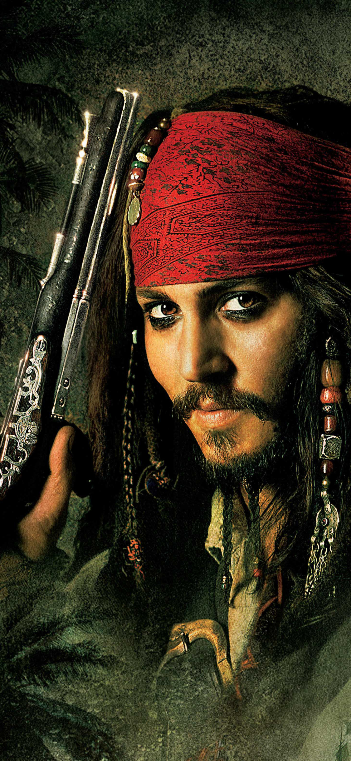 Скачать картинку Кино, Джек Воробей, Джонни Депп, Пираты Карибского Моря, Пираты Карибского Моря: Сундук Мертвеца в телефон бесплатно.