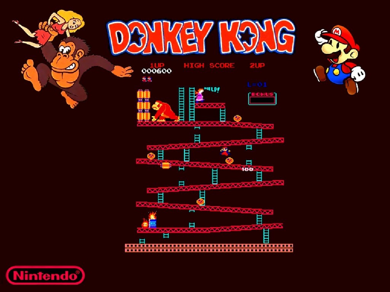 Téléchargez des papiers peints mobile Jeux Vidéo, Donkey Kong gratuitement.