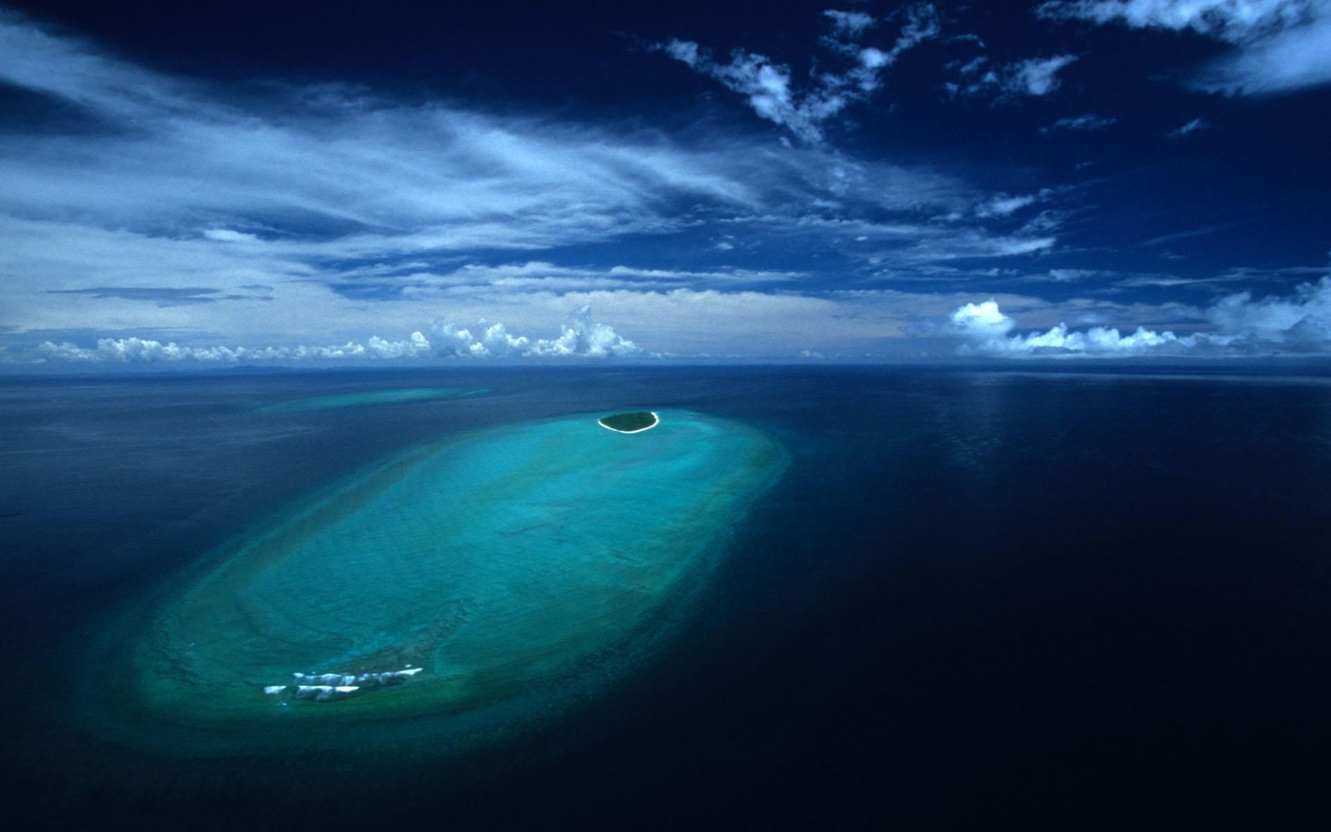 843764 скачать картинку земля/природа, большой барьерный риф, синий, горизонт, остров, океан, бирюзовый - обои и заставки бесплатно