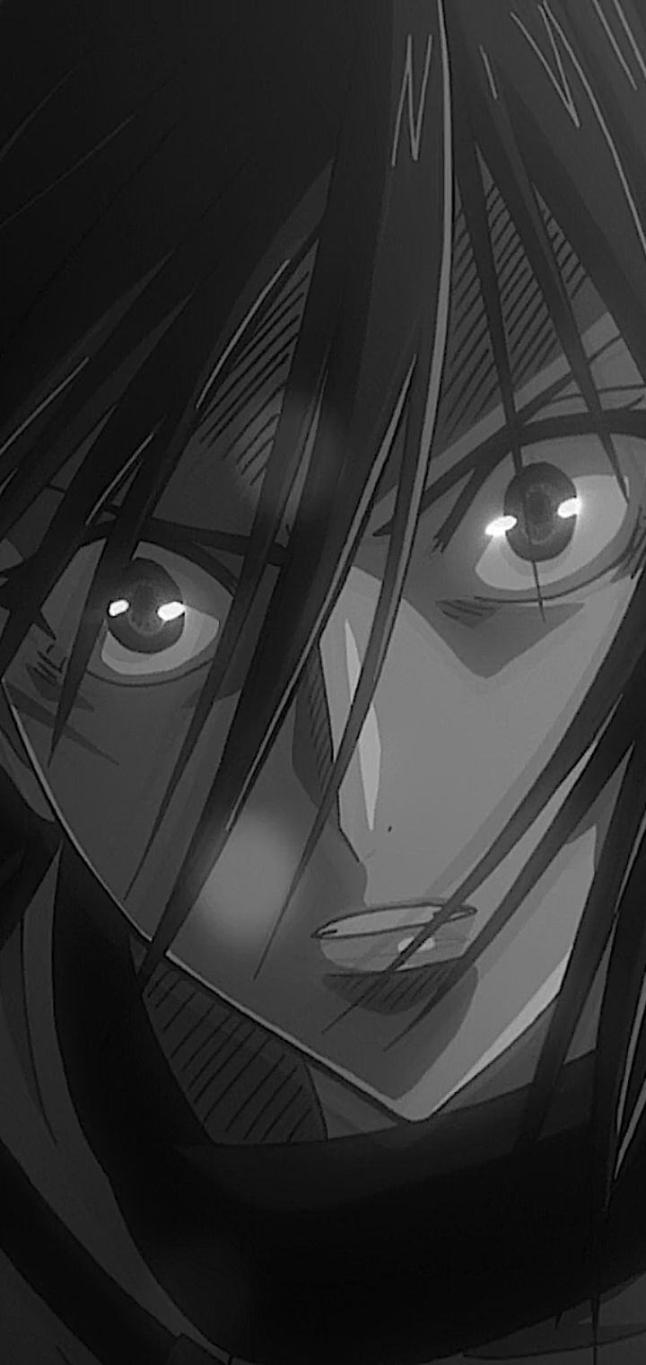 Download mobile wallpaper Anime, Black & White, Mikasa Ackerman, Shingeki No Kyojin, Attack On Titan for free.