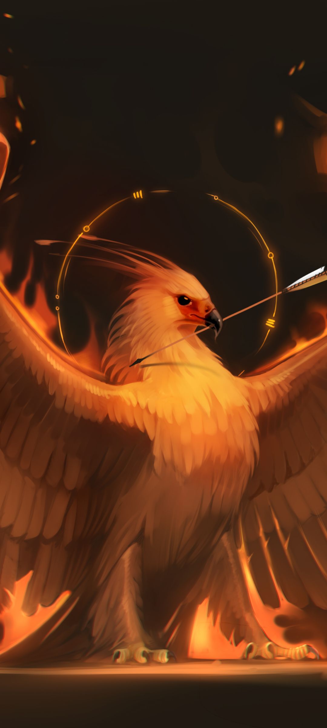 Download mobile wallpaper Fantasy, Fire, Bird, Phoenix, Fantasy Animals for free.