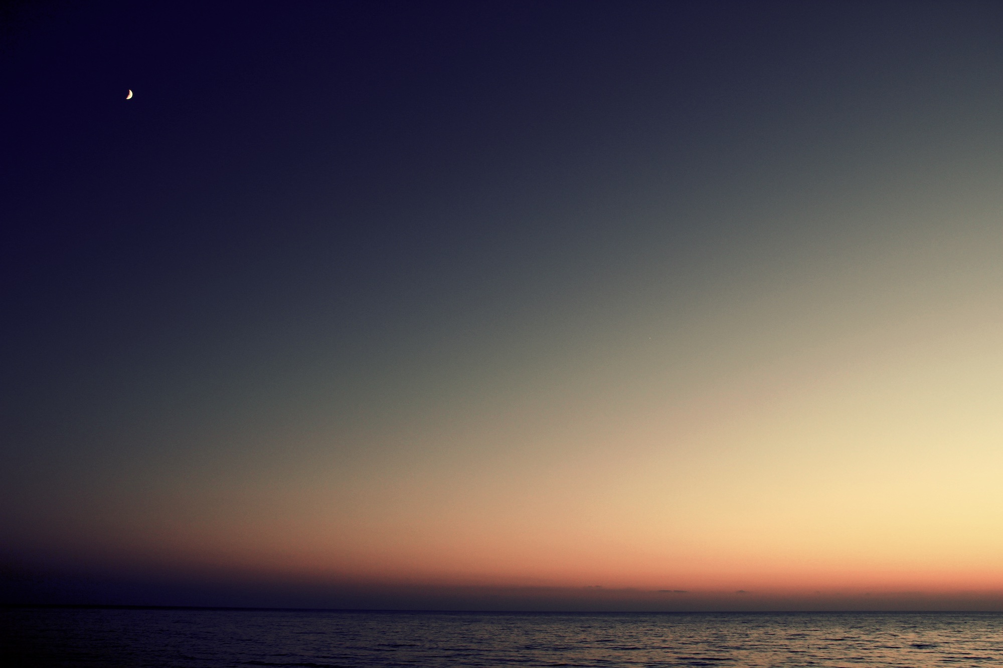 horizon, nature, sunset, sky, sea phone wallpaper
