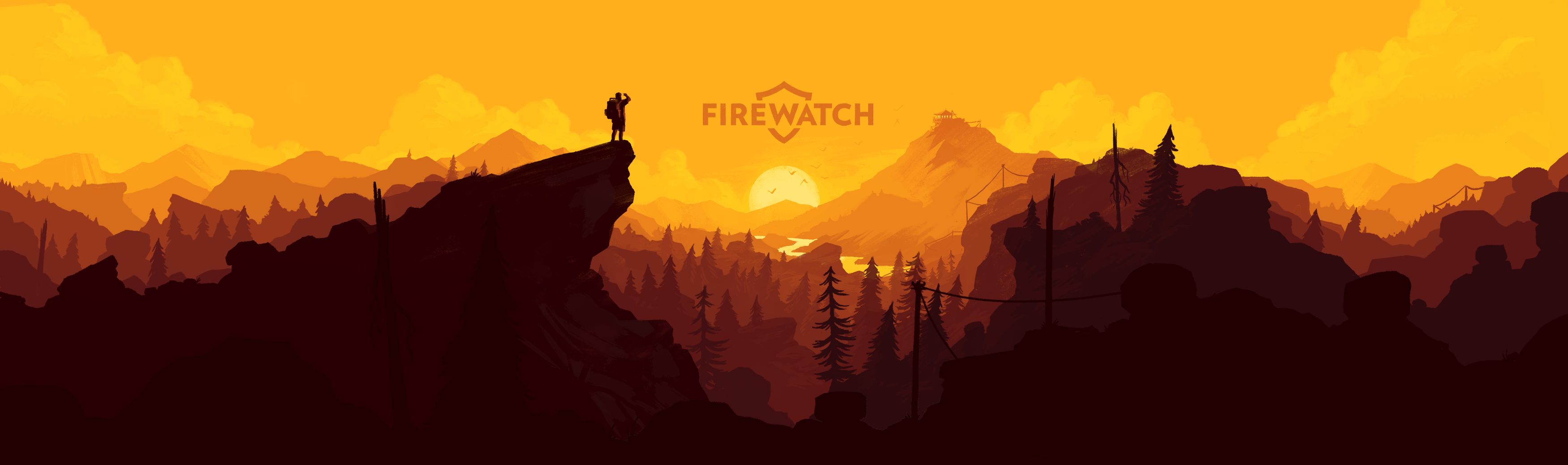 video game, firewatch, sunset