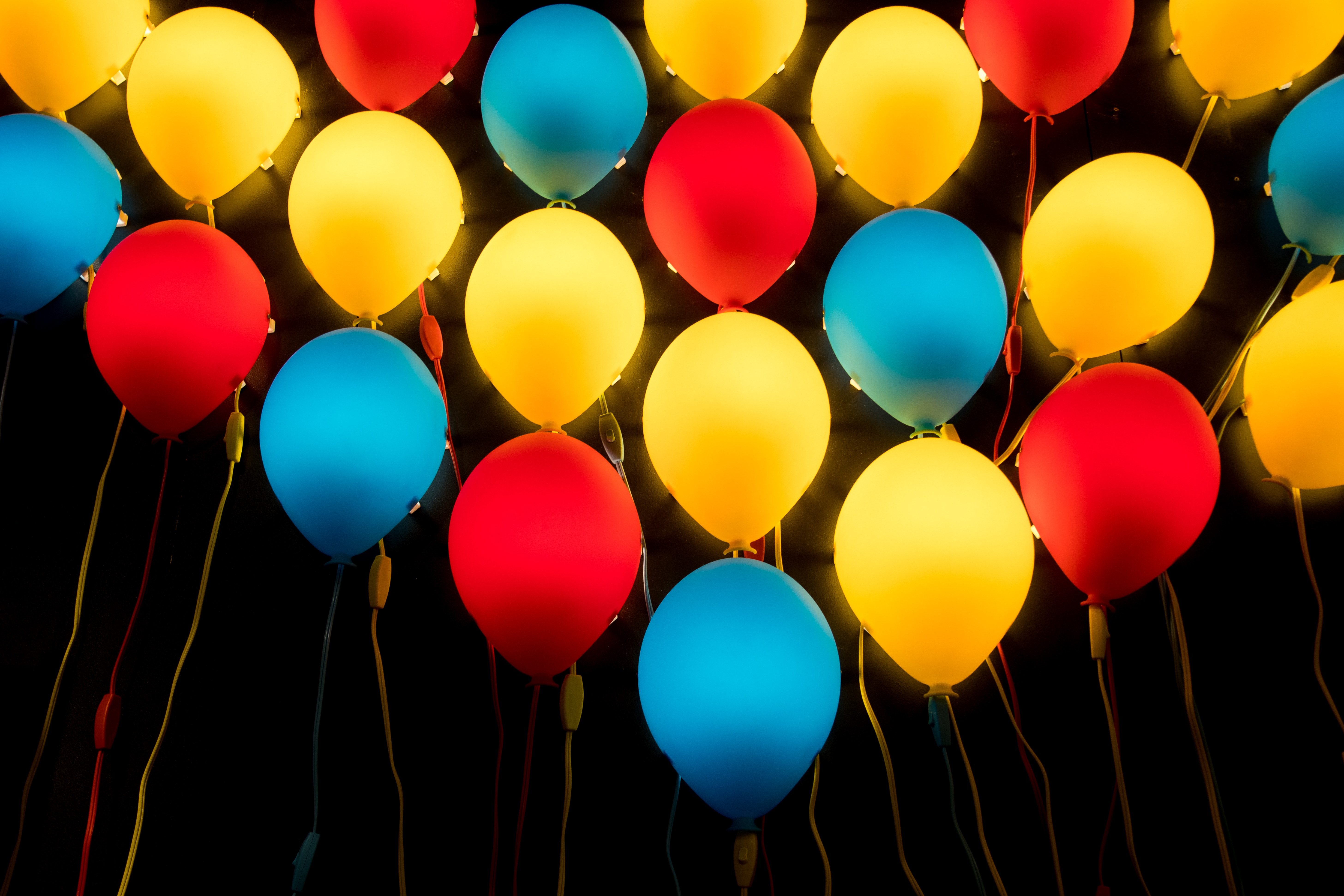 balloons, miscellanea, miscellaneous, multicolored, motley, lamp, lamps, air balloons