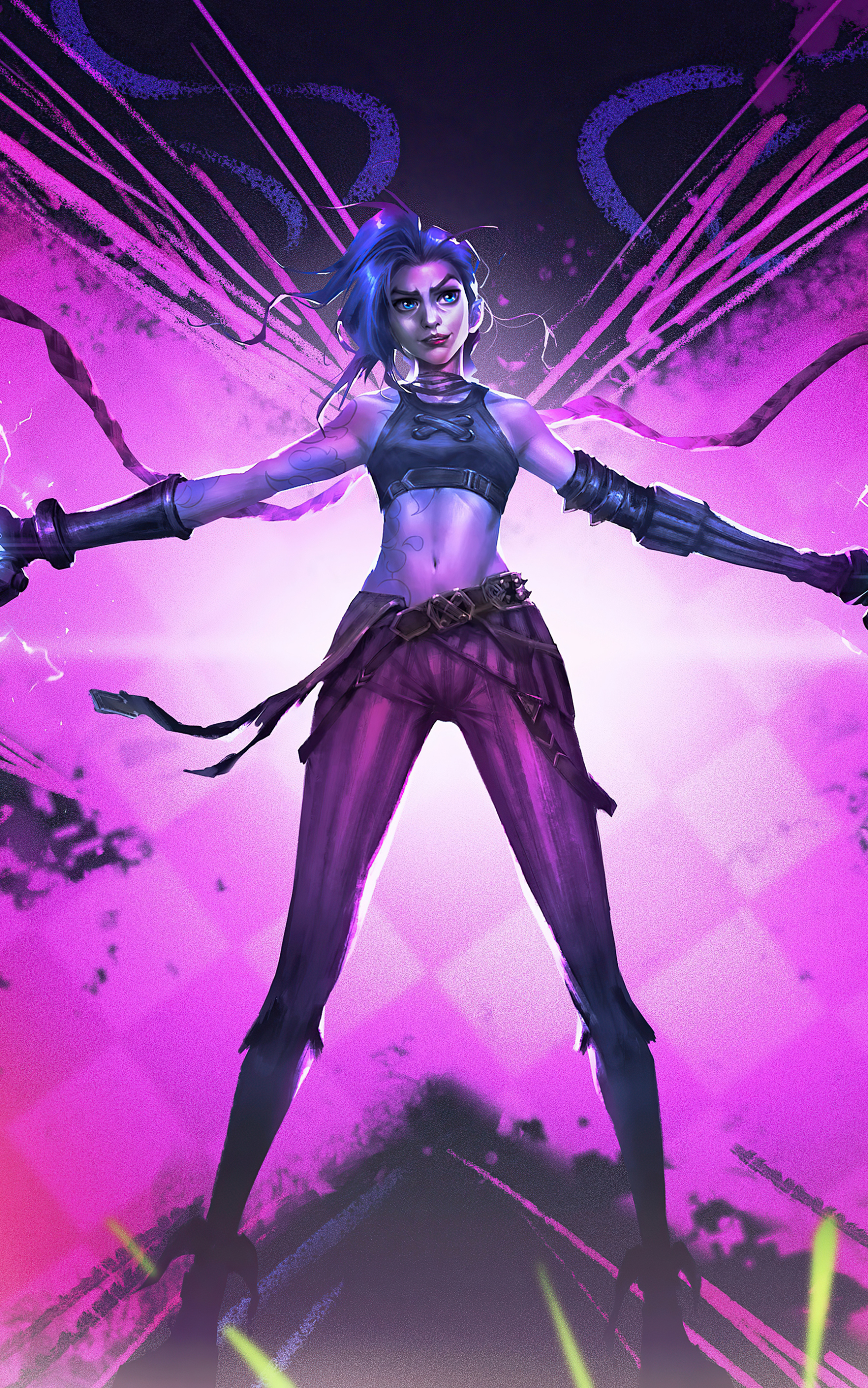 Download mobile wallpaper Tv Show, Jinx (League Of Legends), Arcane for free.