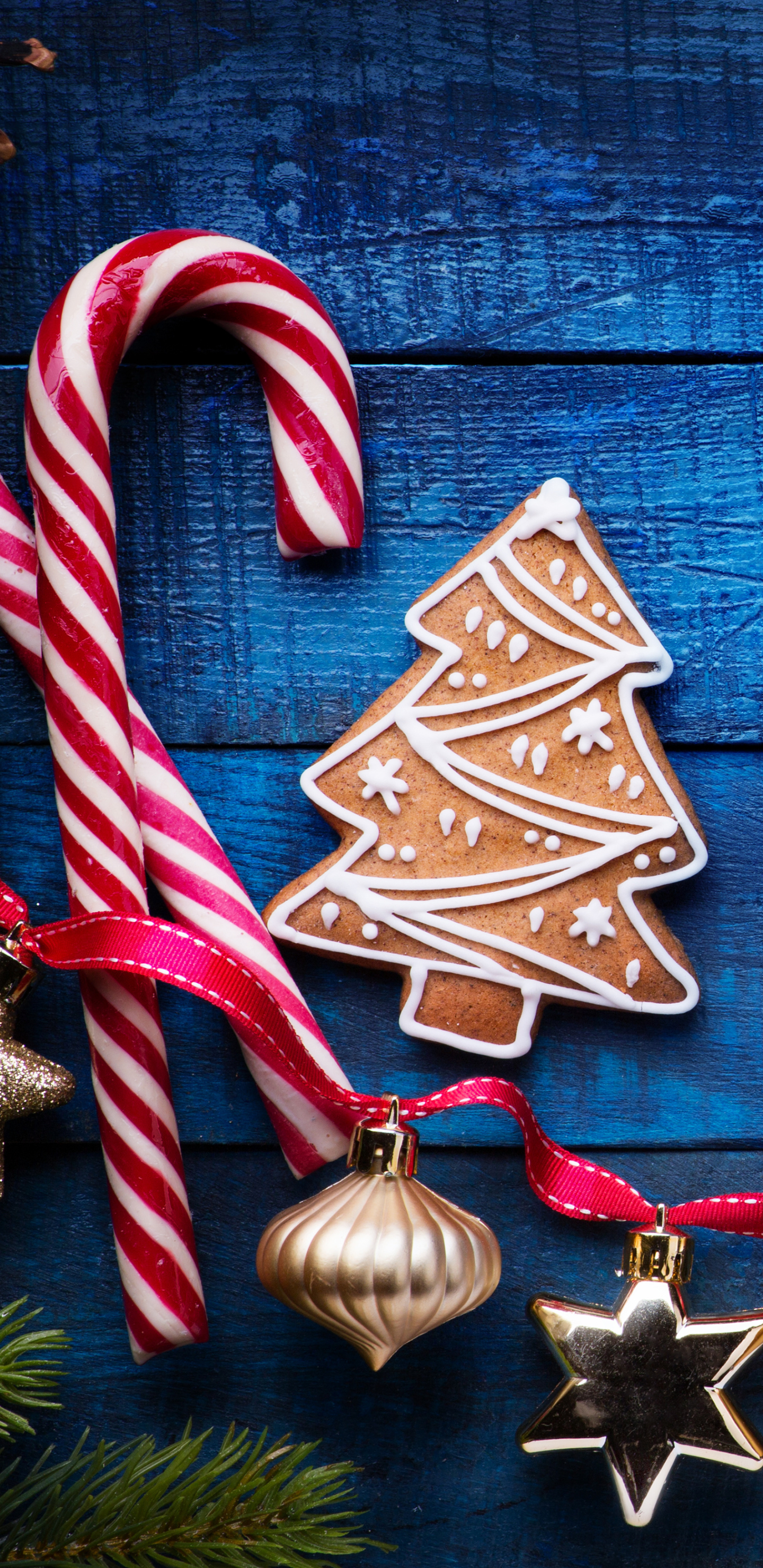 Download mobile wallpaper Christmas, Holiday, Cookie, Christmas Ornaments, Candy Cane for free.