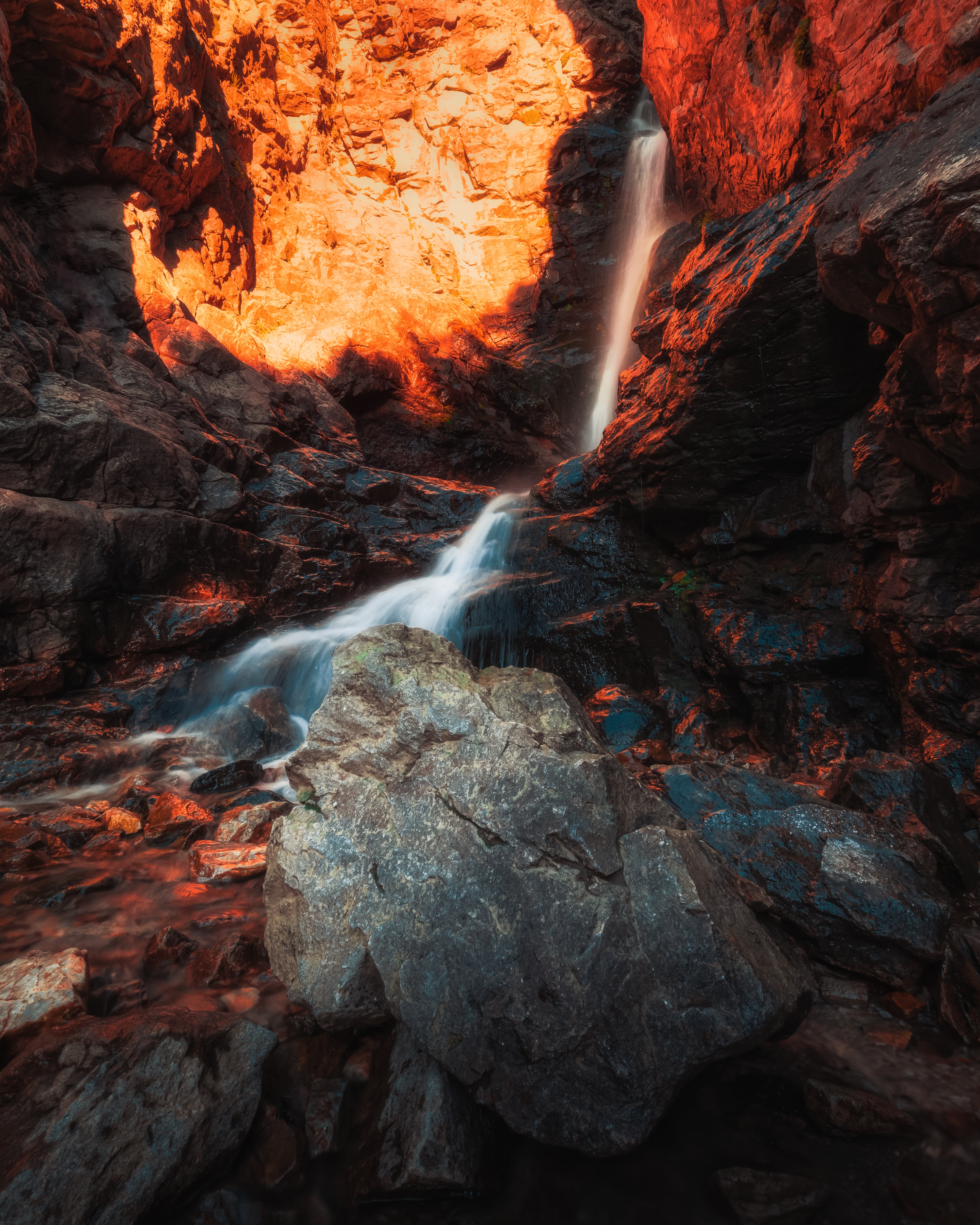 PCデスクトップに光, 自然, 岩, 輝く, フロー, ストーンズ, 滝, 川画像を無料でダウンロード