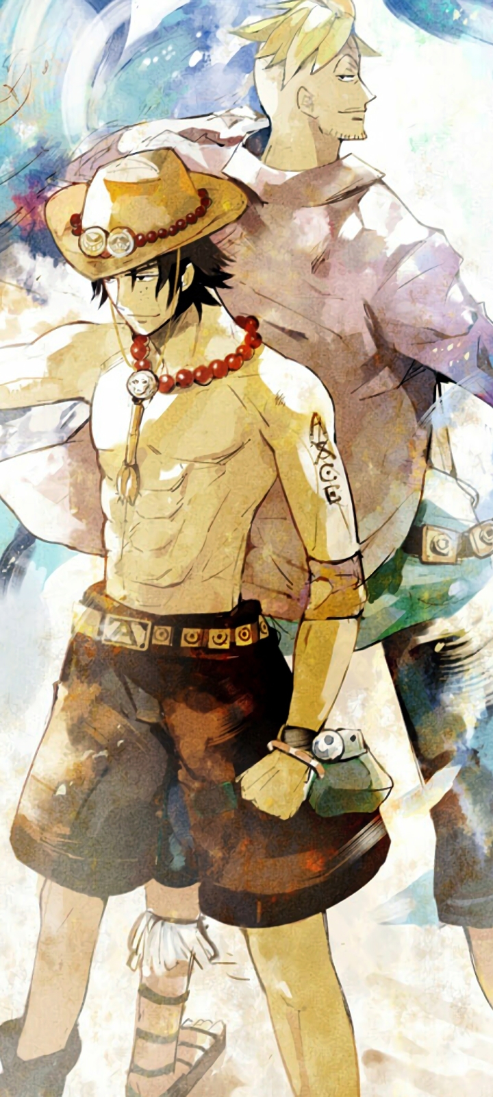 Download mobile wallpaper Anime, Fire, Pirate, Portgas D Ace, One Piece, Marco (One Piece) for free.