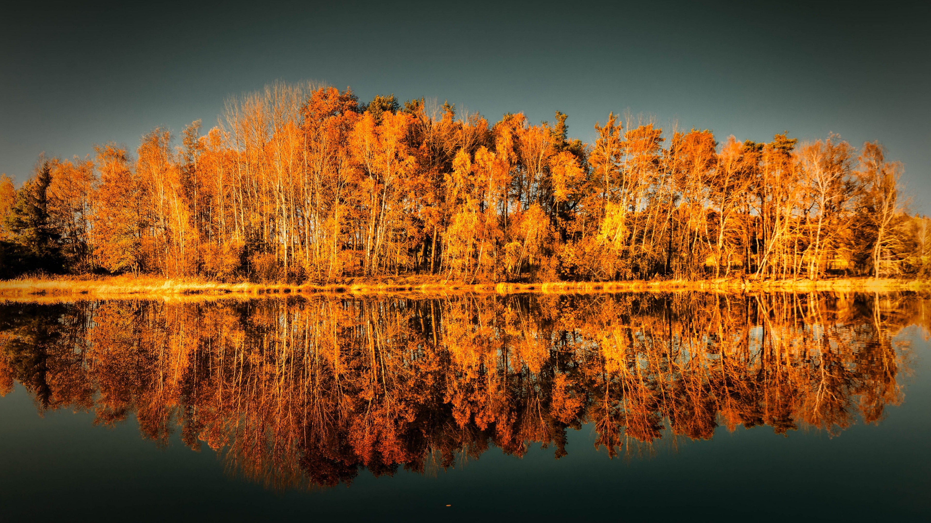 Download mobile wallpaper Nature, Lake, Reflection, Fall, Earth for free.