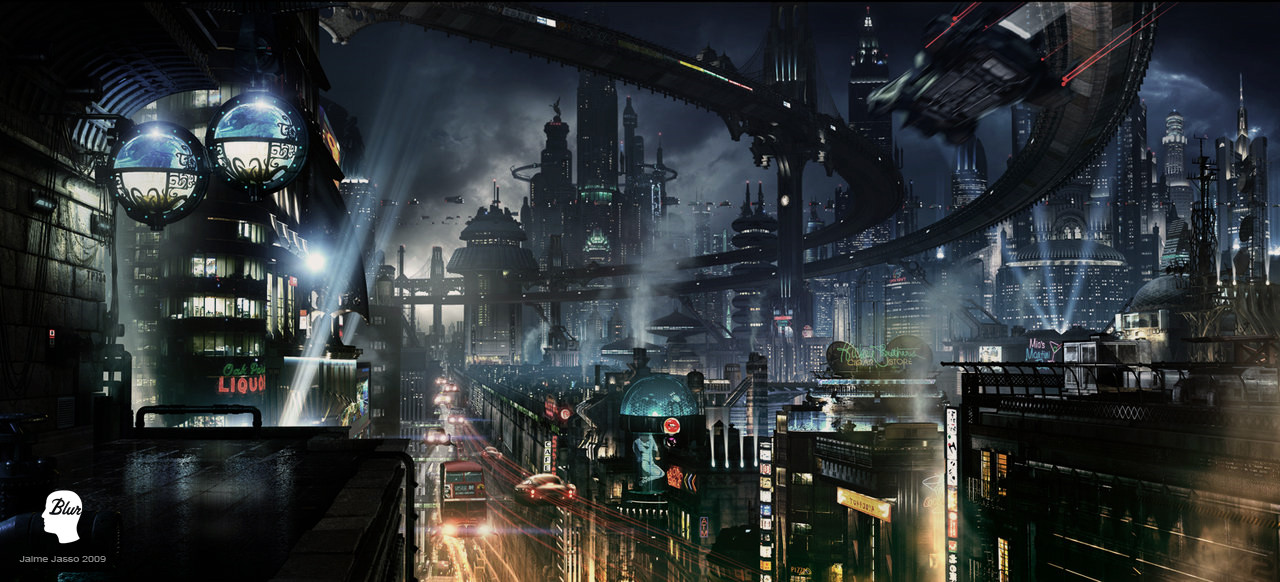 Baixar papel de parede para celular de Cidade, Cyberpunk, Ficção Científica gratuito.