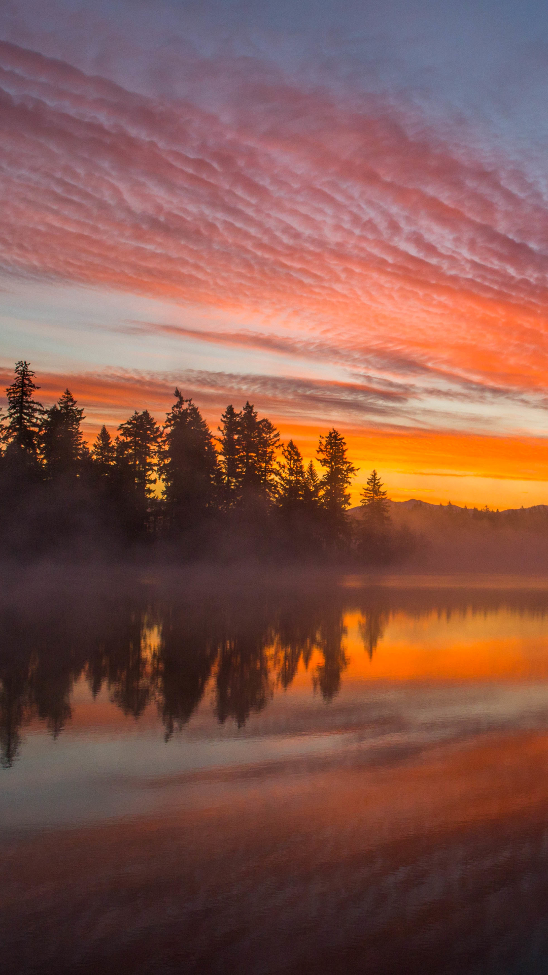 Descarga gratuita de fondo de pantalla para móvil de Naturaleza, Cielo, Lago, Reflexión, Atardecer, Tierra/naturaleza, Reflejo.