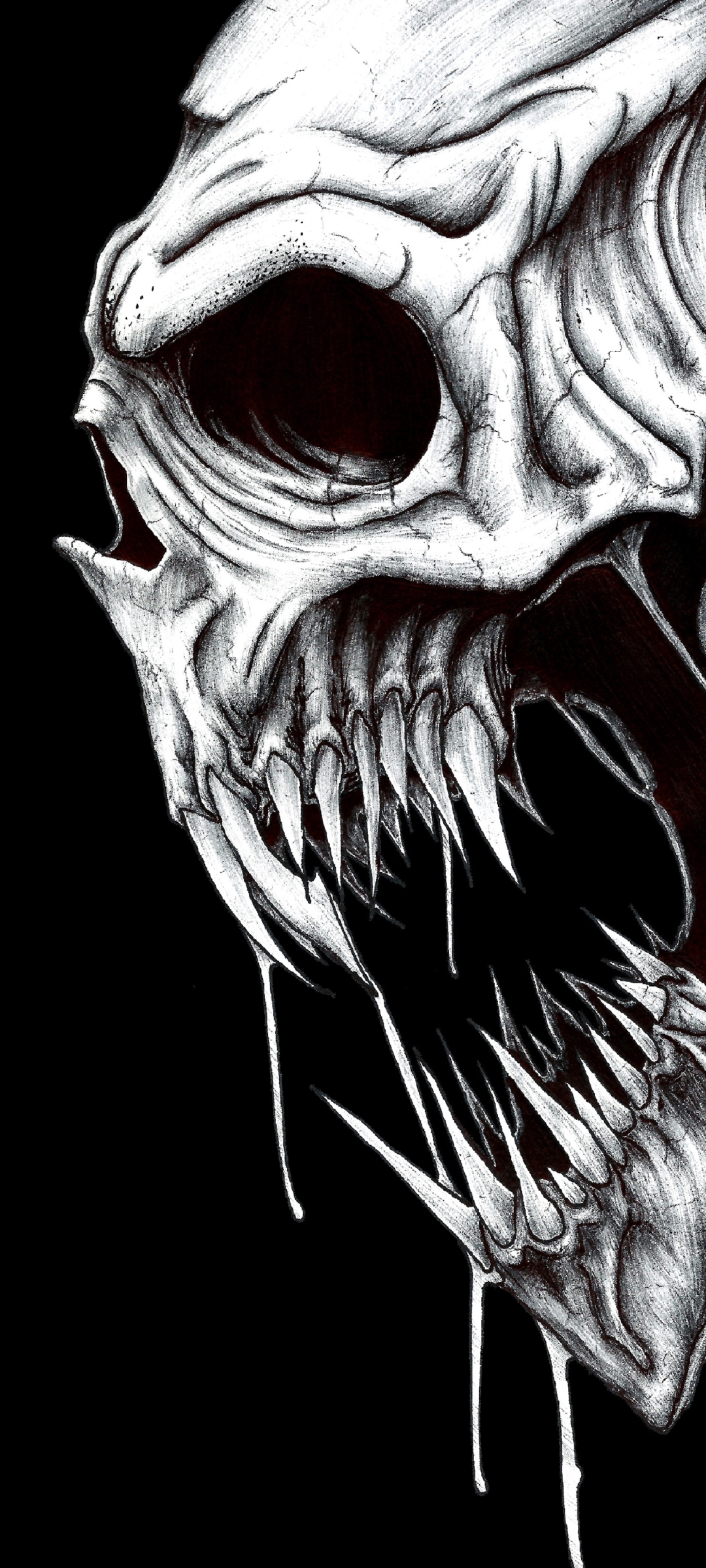 Download mobile wallpaper Dark, Skull for free.