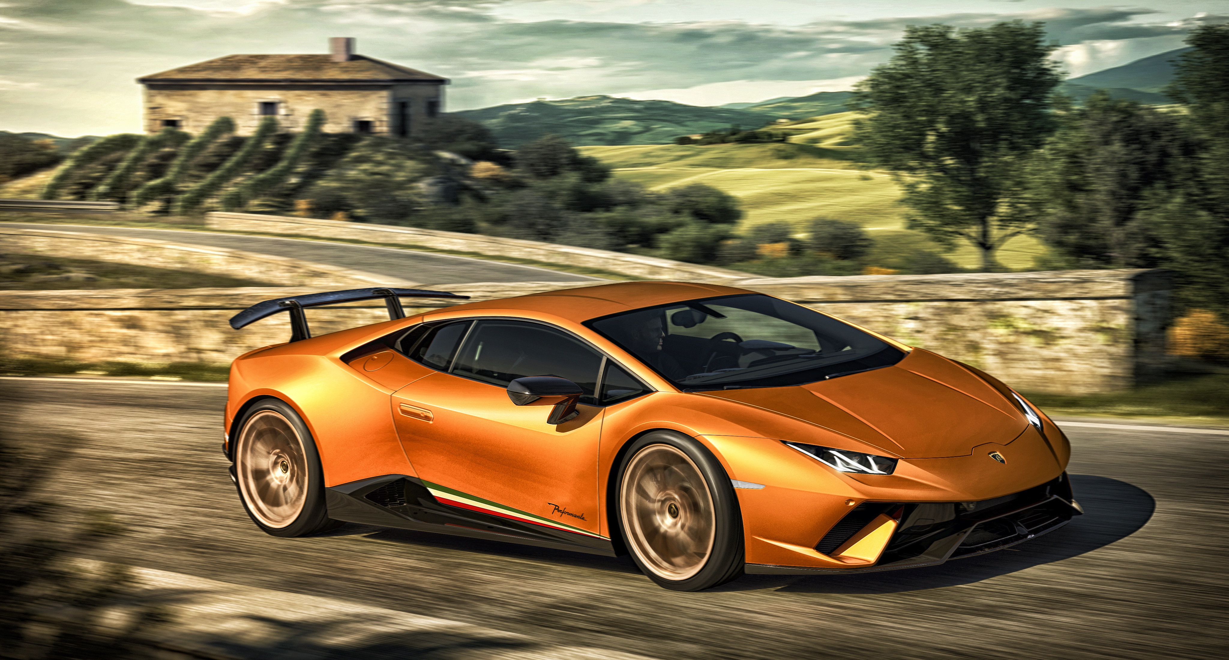 Download mobile wallpaper Lamborghini, Car, Supercar, Vehicles, Orange Car, Lamborghini Huracán Performanté for free.