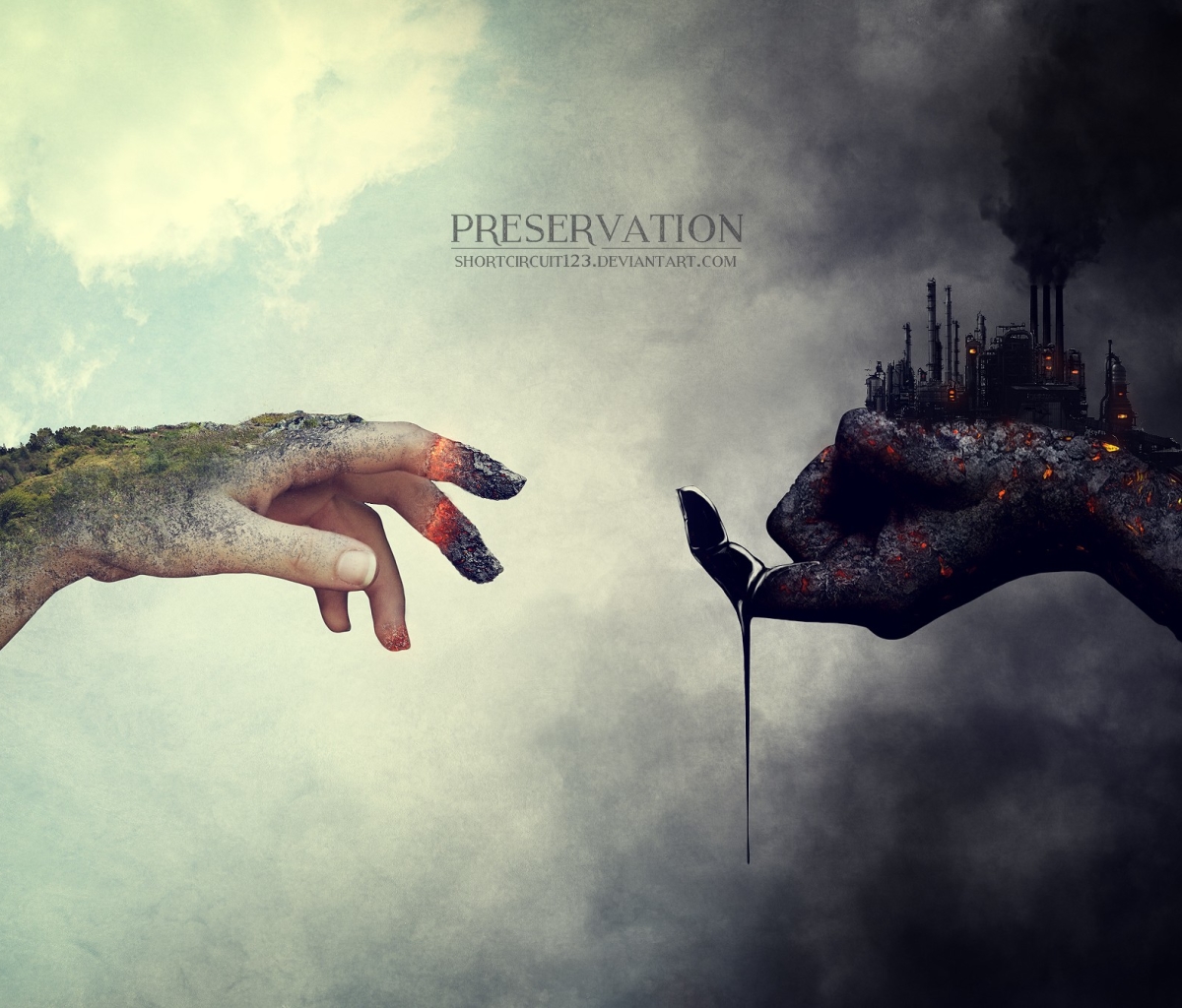 Free download wallpaper Hand, Artistic, Pollution on your PC desktop