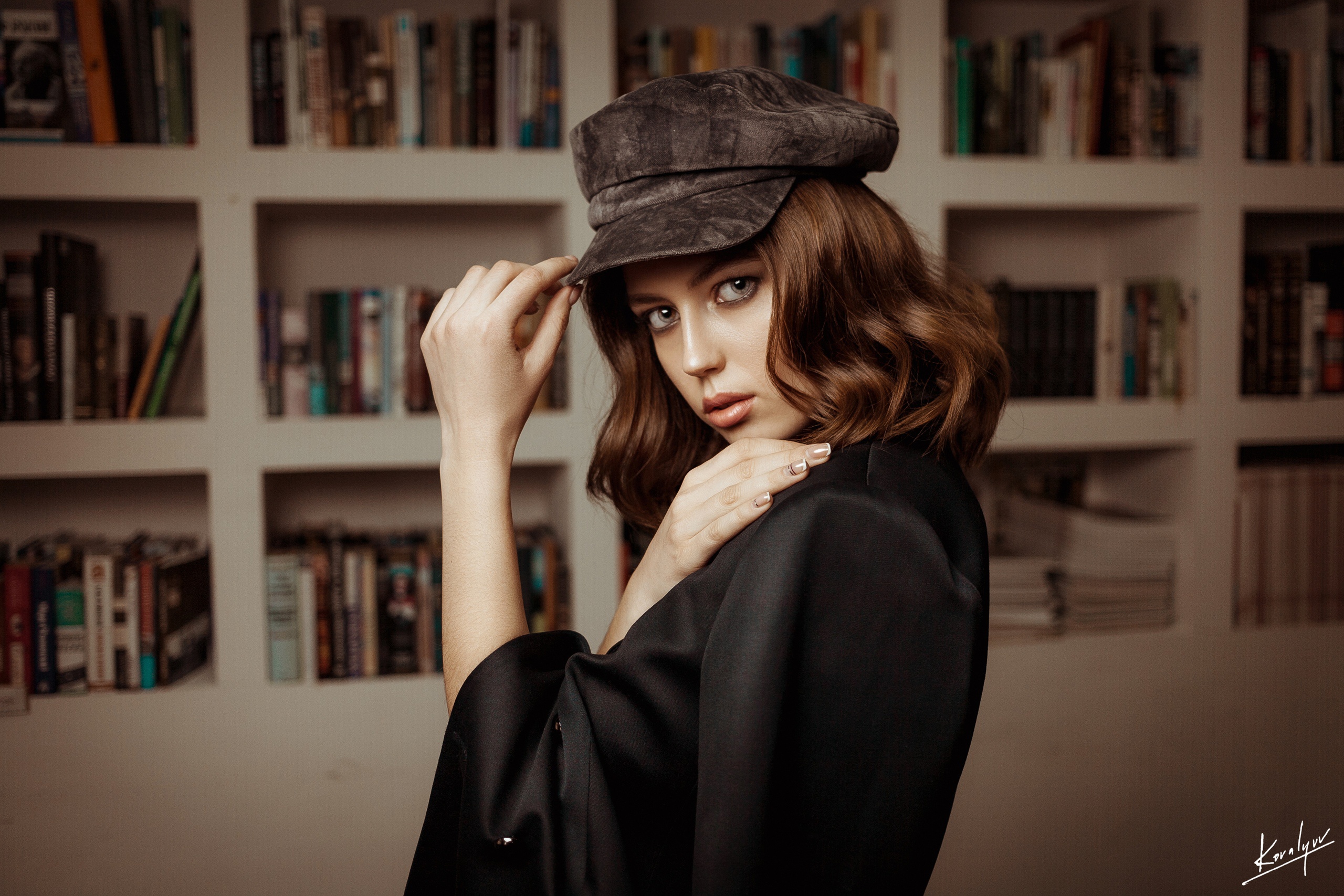 Free download wallpaper Redhead, Hat, Model, Women, Short Hair on your PC desktop