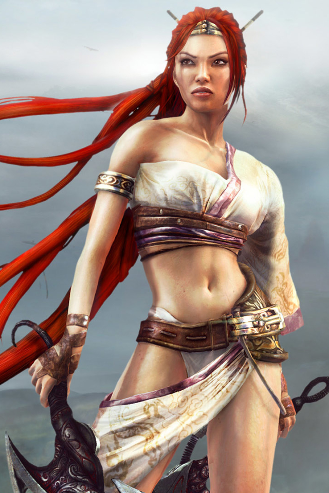 Download mobile wallpaper Fantasy, Redhead, Video Game, Woman Warrior, Heavenly Sword for free.