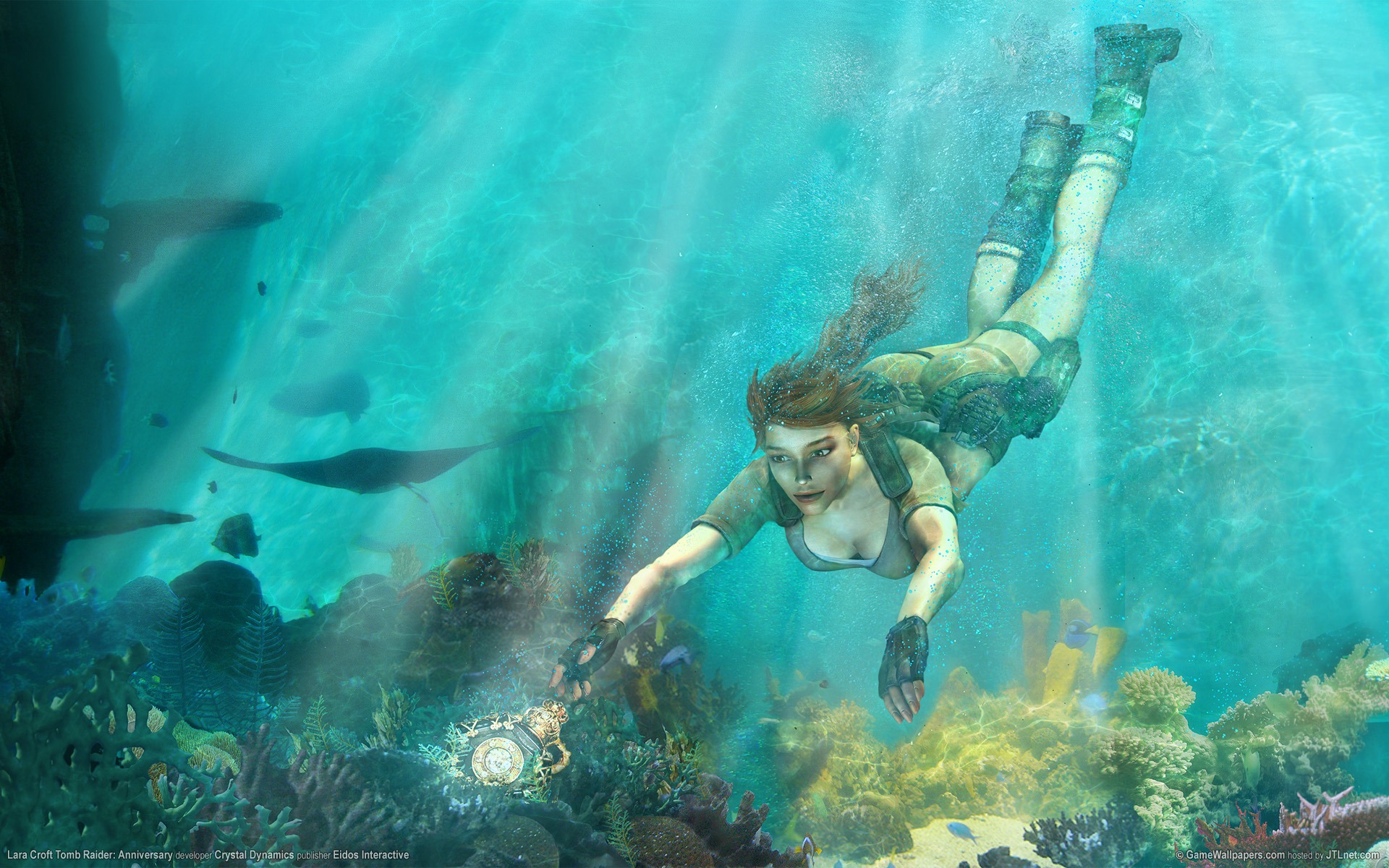 Handy-Wallpaper Tomb Raider, Spiel, Unterwasser, Computerspiele kostenlos herunterladen.