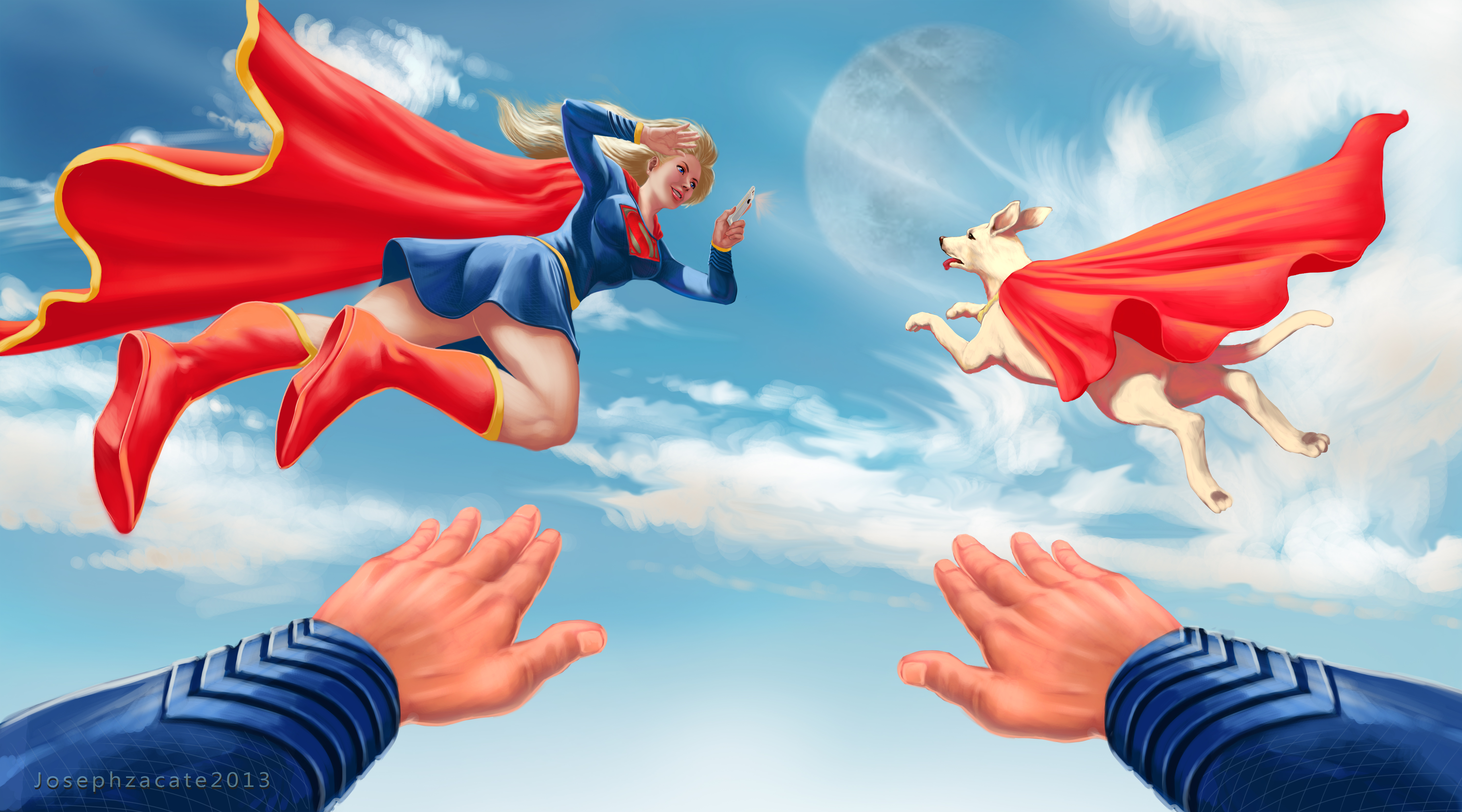 445275 Hintergrundbild herunterladen comics, supergirl, krypto (dc comics), übermensch, superman der film - Bildschirmschoner und Bilder kostenlos
