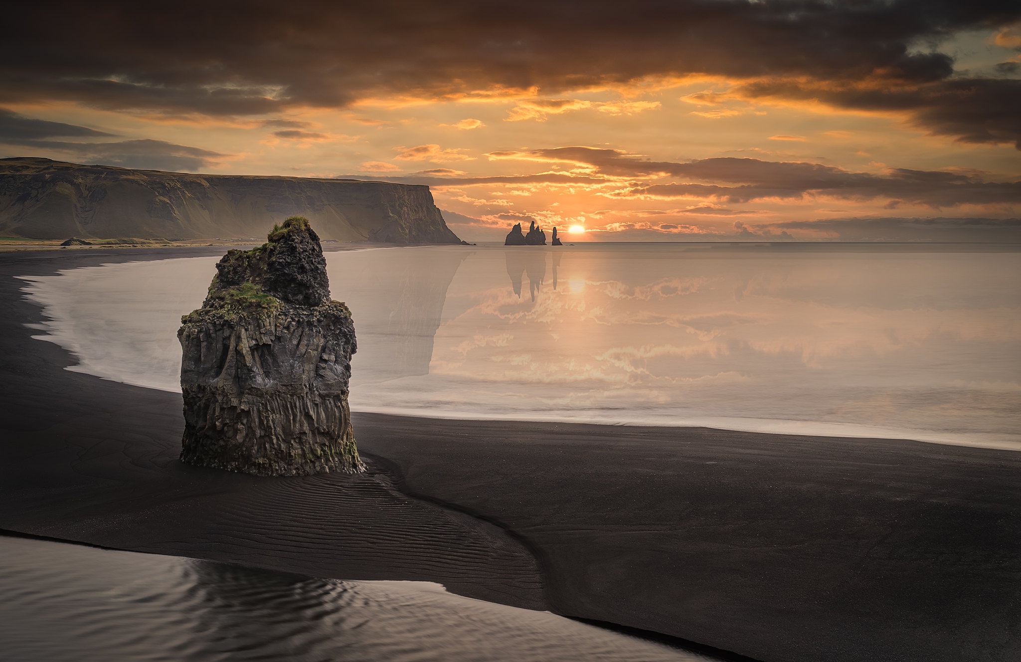 Laden Sie das Strand, Sonnenaufgang, Island, Erde/natur-Bild kostenlos auf Ihren PC-Desktop herunter