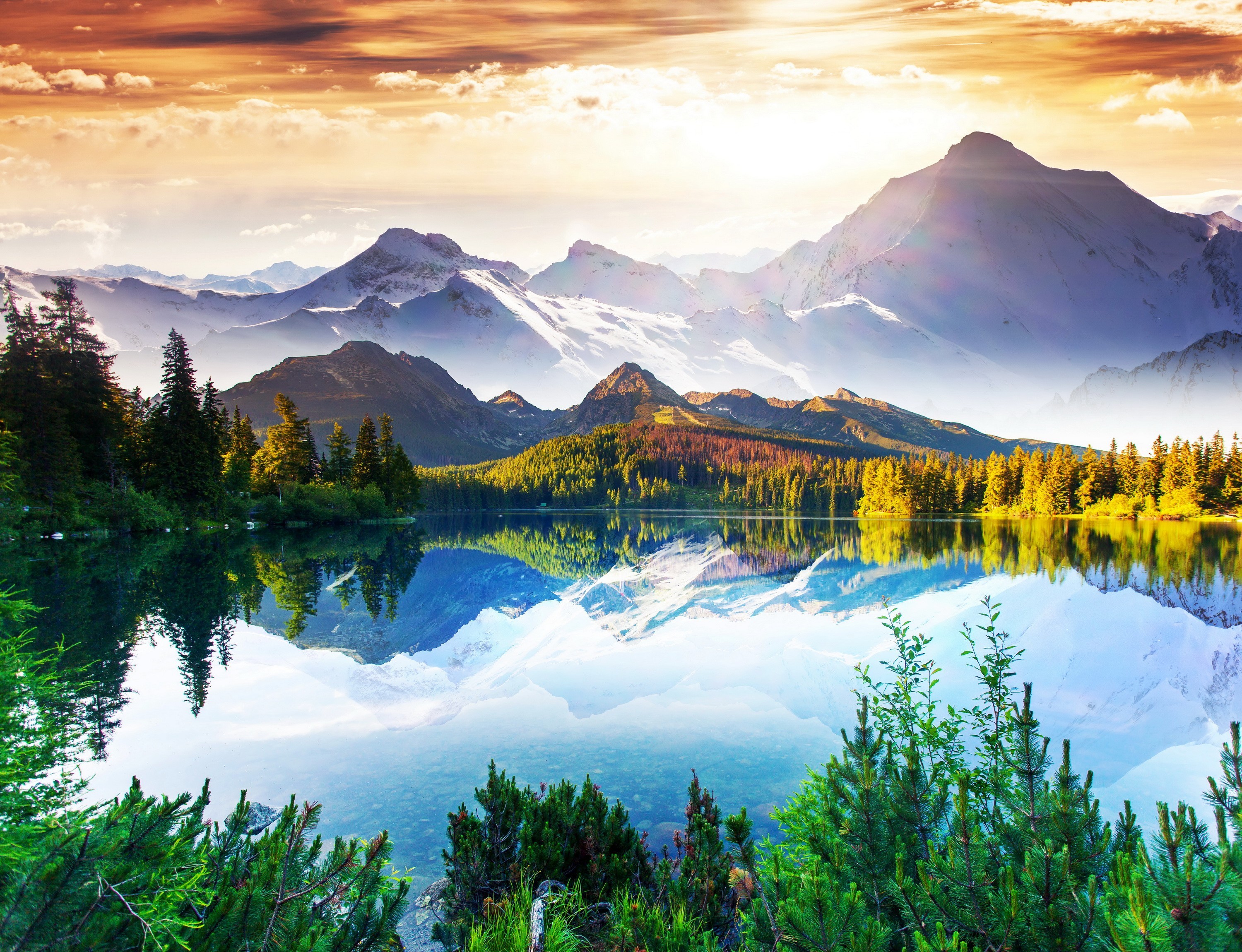 Download mobile wallpaper Mountains, Lake, Forest, Mountain, Earth for free.