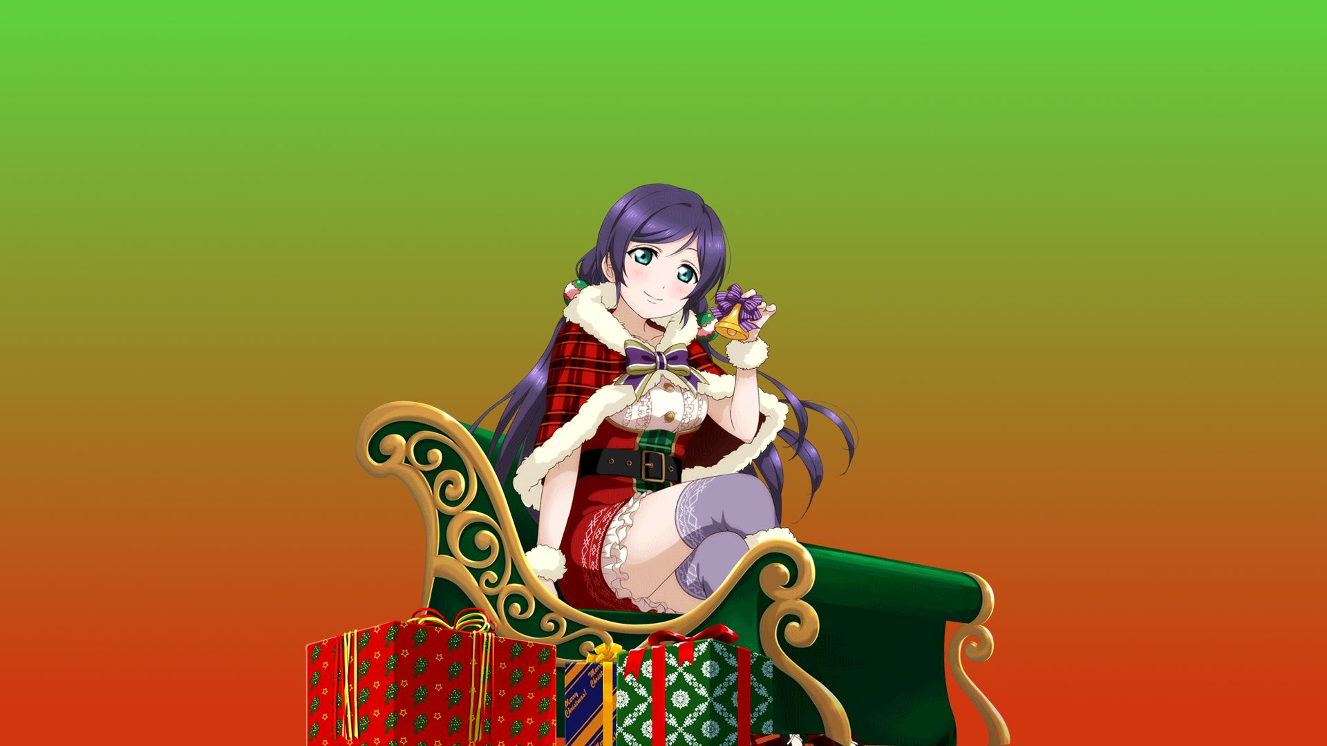 Free download wallpaper Anime, Christmas, Girl on your PC desktop