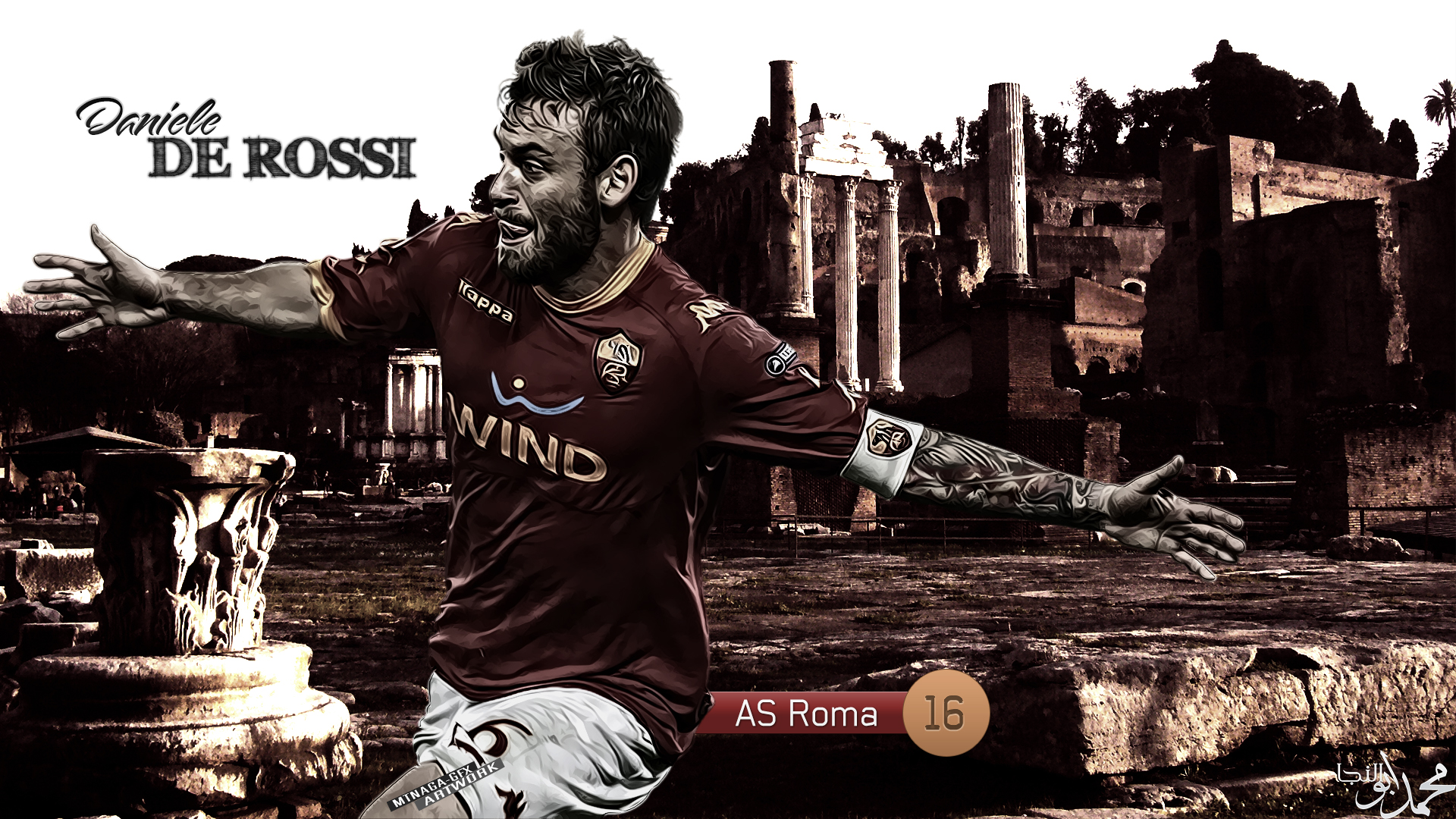 Handy-Wallpaper Sport, Fußball, Wie Roma, Daniele De Rossi kostenlos herunterladen.