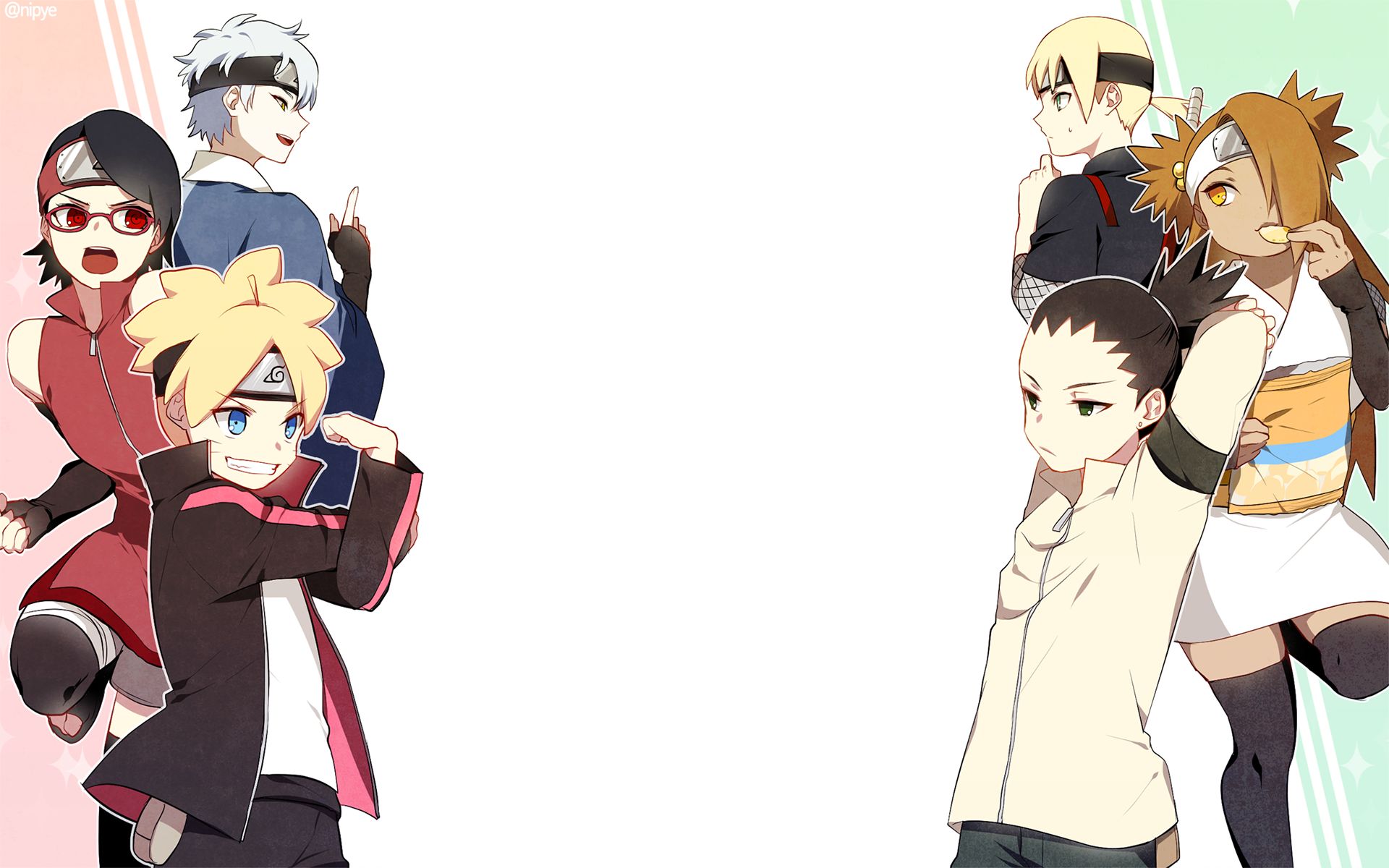 Baixar papel de parede para celular de Anime, Naruto, Sarada Uchiha, Boruto Uzumaki, Mitsuki (Naruto), Boruto gratuito.
