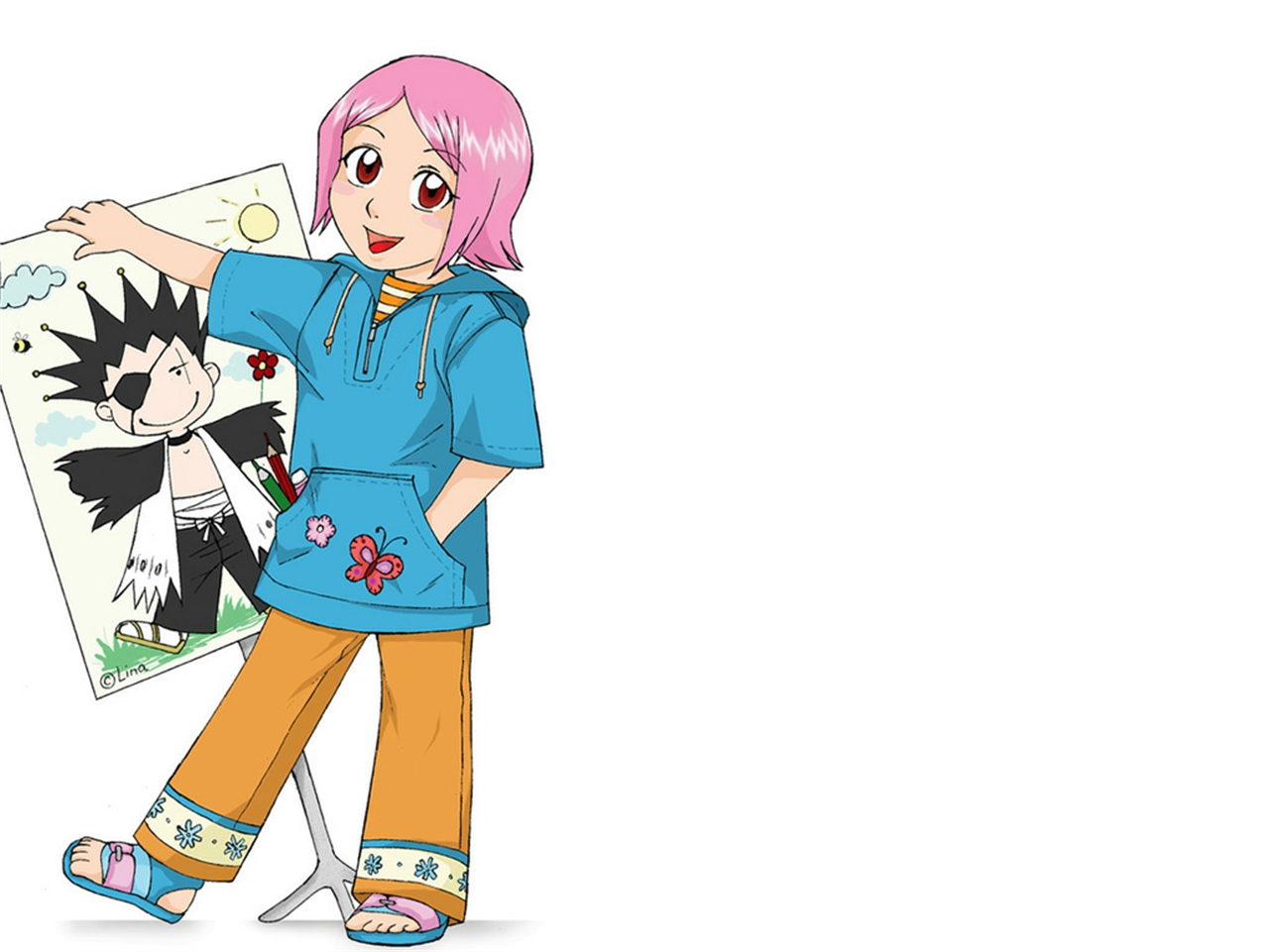 Laden Sie das Bleach, Animes, Kenpachi Zaraki, Yachiru Kusajishi-Bild kostenlos auf Ihren PC-Desktop herunter