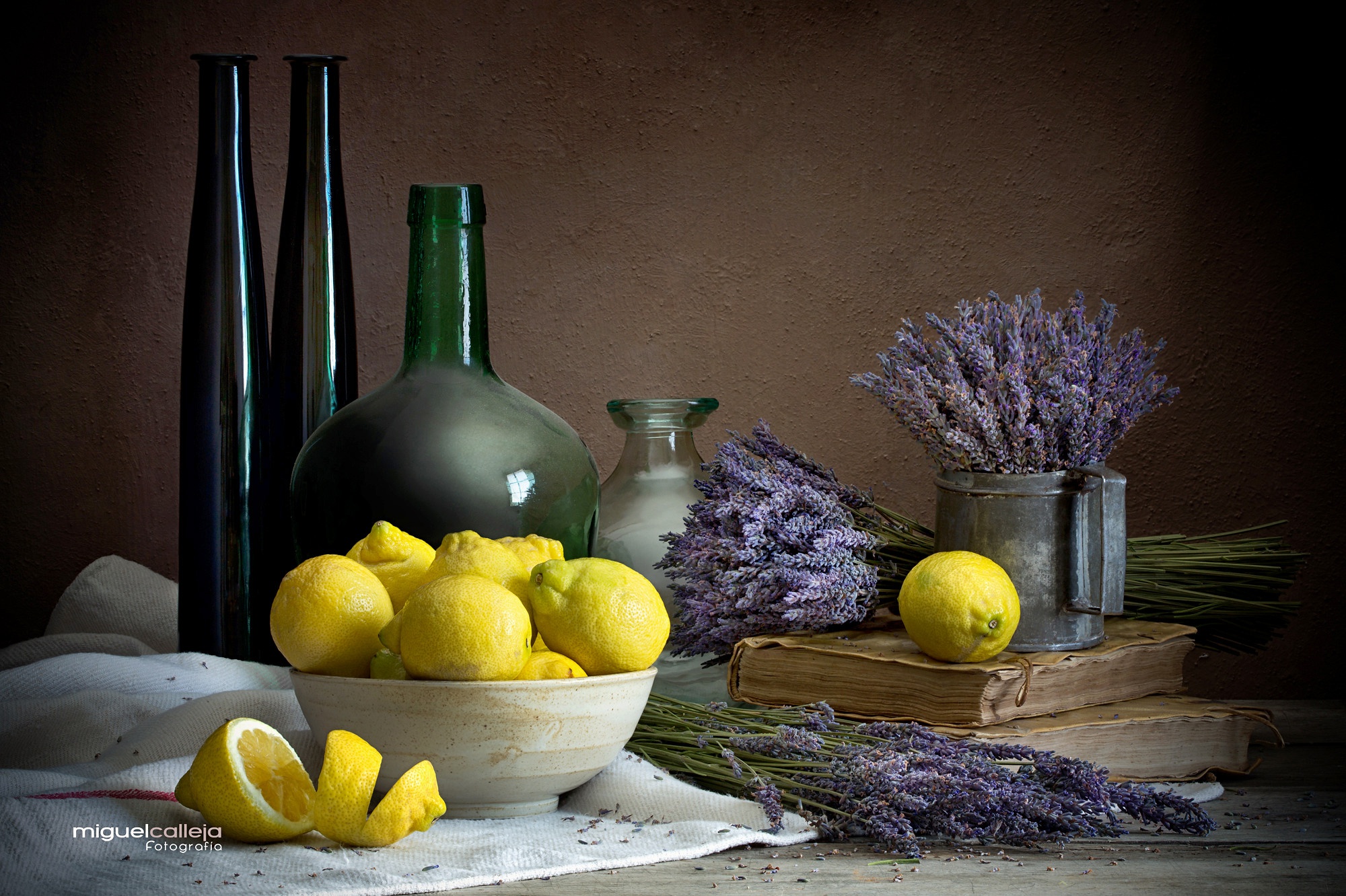 Download mobile wallpaper Food, Still Life, Lemon, Lavender for free.