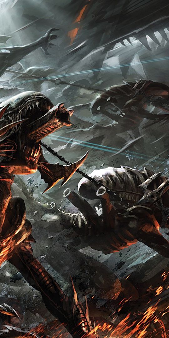 Phone wallpaper Alien, Xenomorph, Comics, Aliens Vs Predator Three — free download