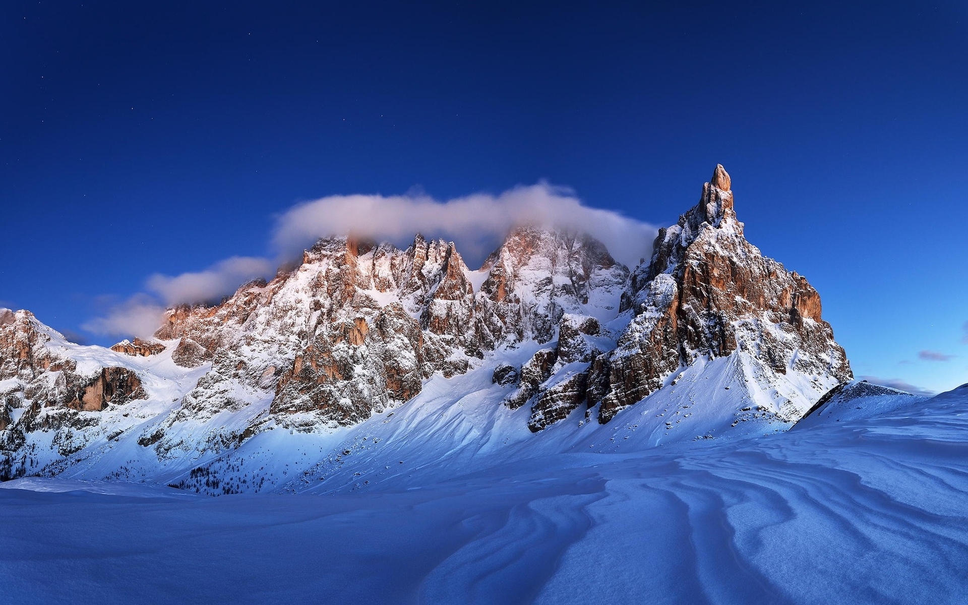 Descarga gratis la imagen Invierno, Naturaleza, Montañas, Nieve, Montaña, Cima, Acantilado, Tierra/naturaleza en el escritorio de tu PC