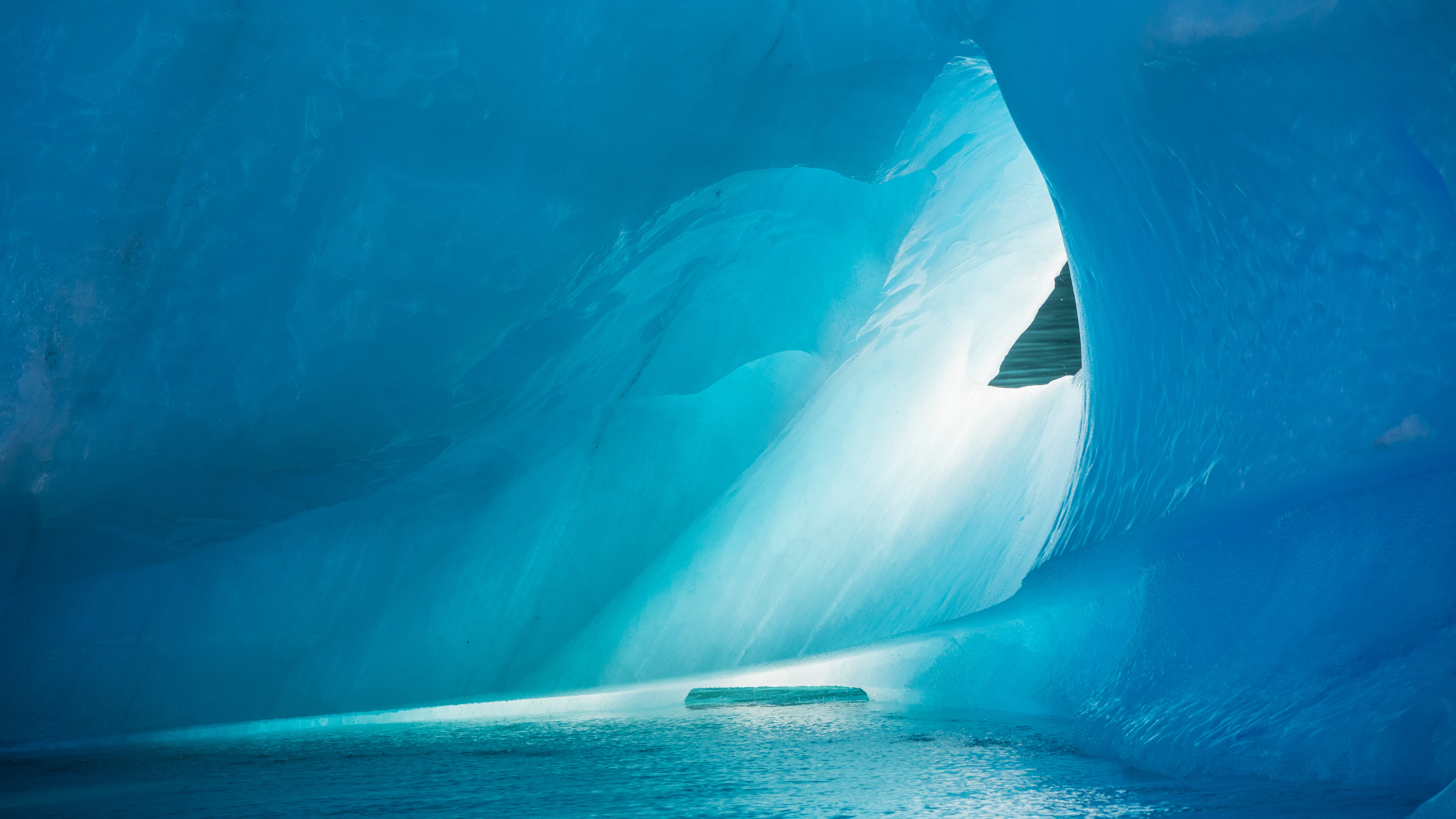 Free download wallpaper Nature, Ice Floes, Water, Ice, Cave on your PC desktop