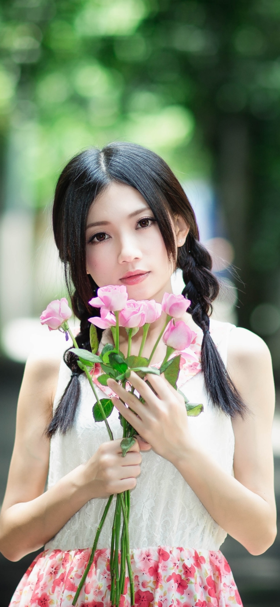 Download mobile wallpaper Flower, Women, Asian for free.