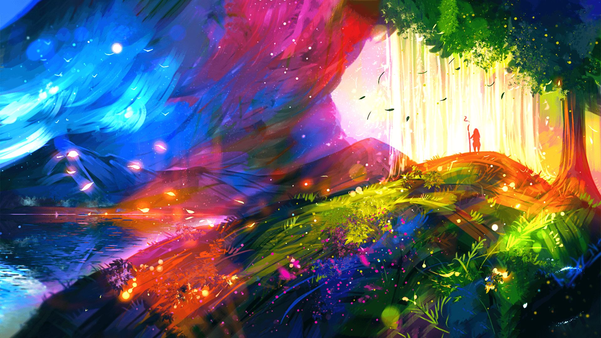 Download mobile wallpaper Landscape, Fantasy, Colorful for free.