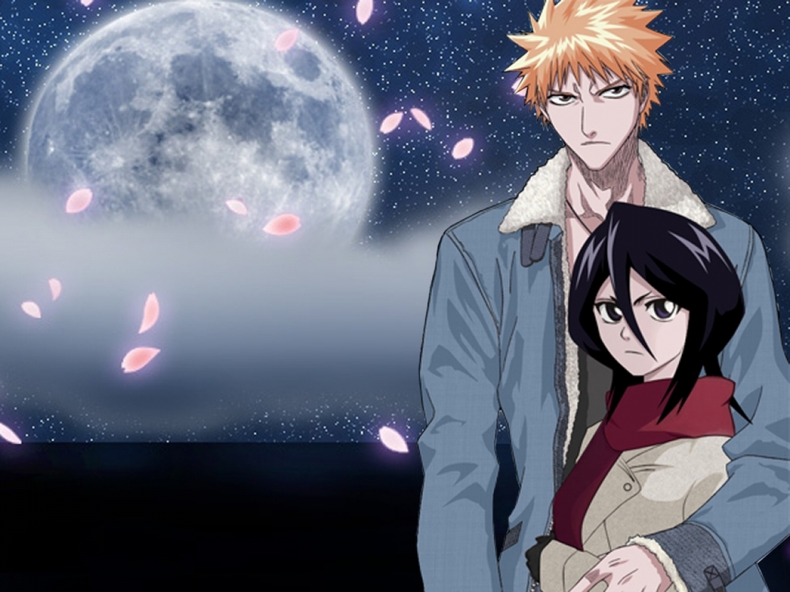 Download mobile wallpaper Rukia Kuchiki, Bleach, Ichigo Kurosaki, Anime for free.