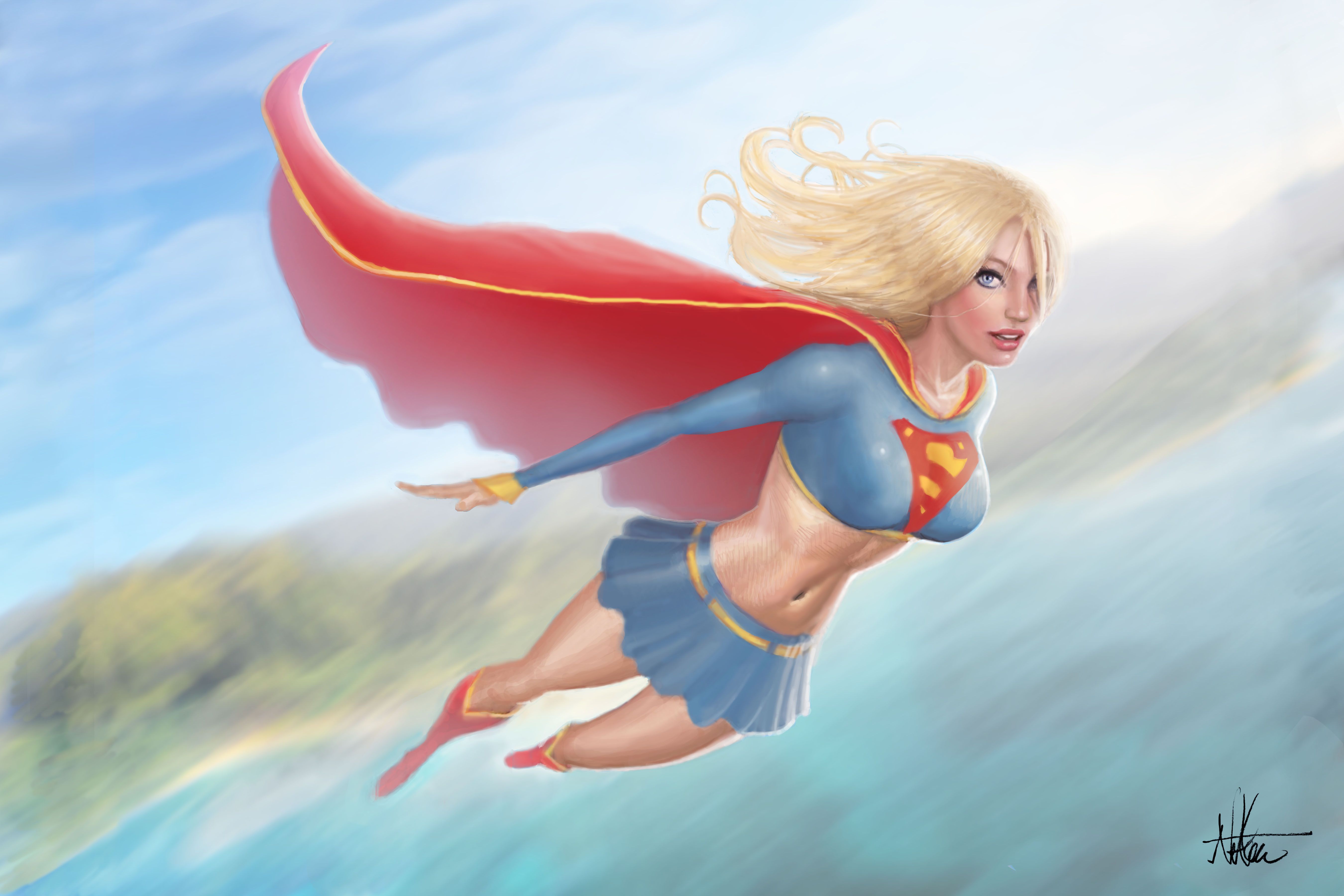 Laden Sie das Blaue Augen, Blondinen, Comics, Dc Comics, Superman Der Film, Supergirl-Bild kostenlos auf Ihren PC-Desktop herunter