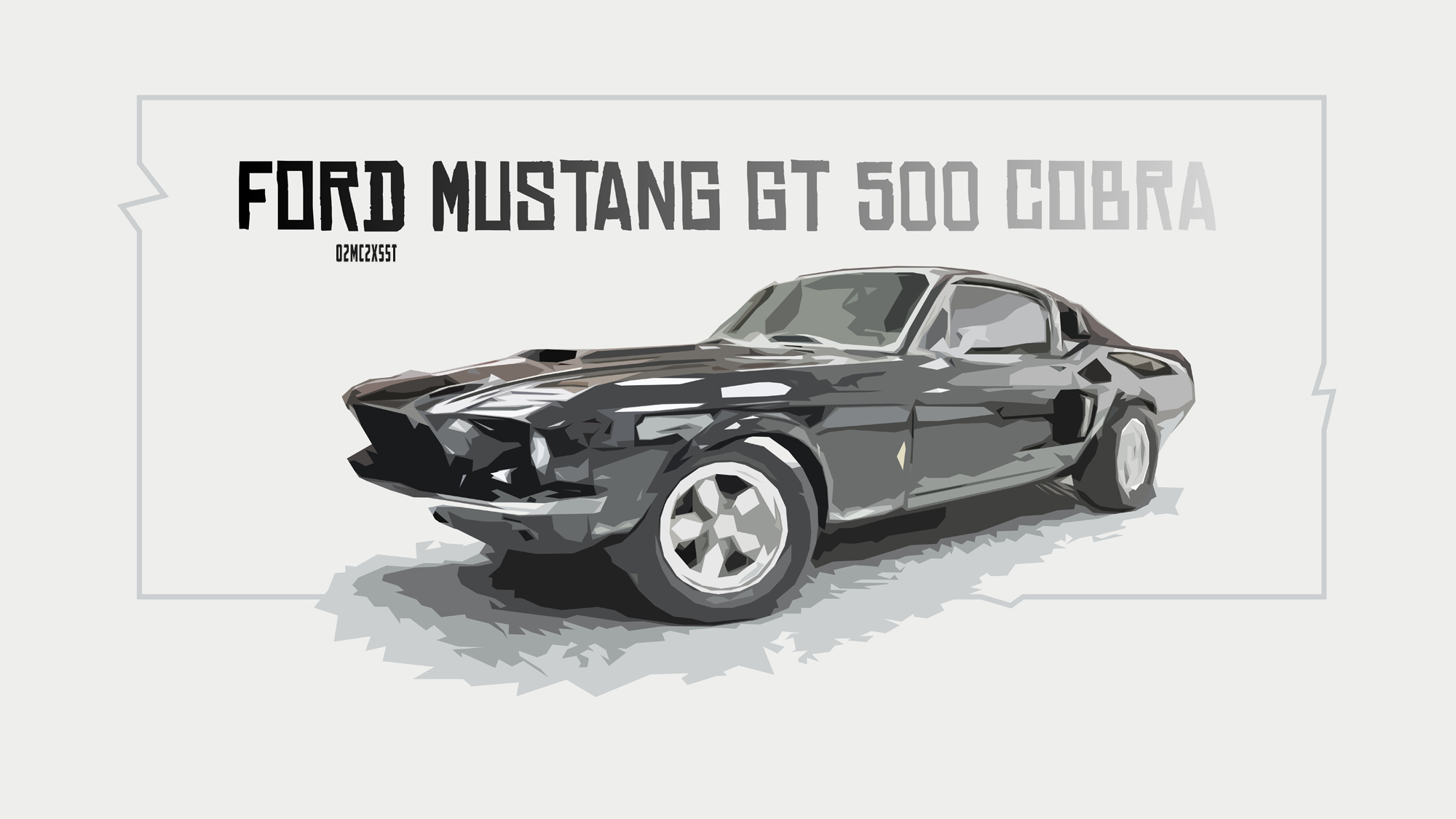 vehicles, ford mustang gt500, black & white, car, ford mustang, ford, muscle car