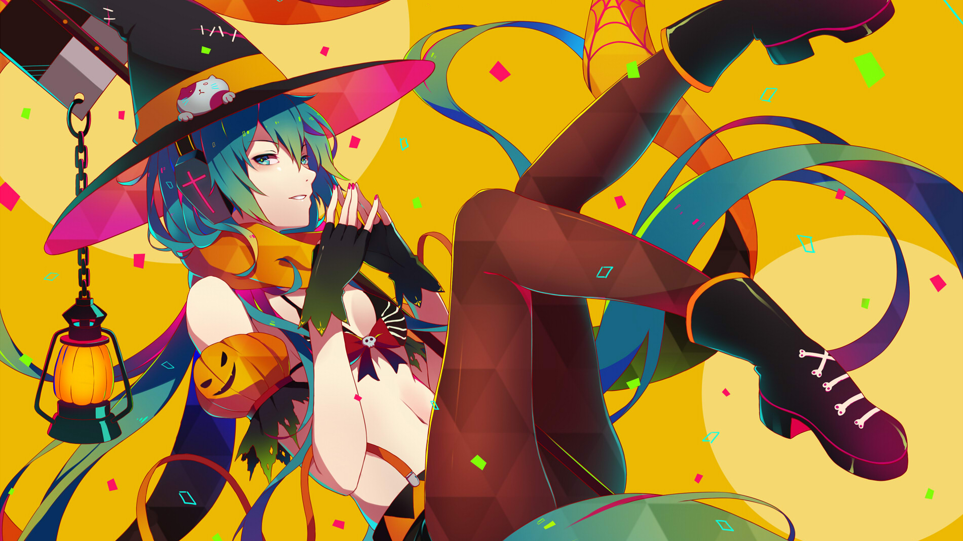 Laden Sie das Halloween, Vocaloid, Hatsune Miku, Animes-Bild kostenlos auf Ihren PC-Desktop herunter