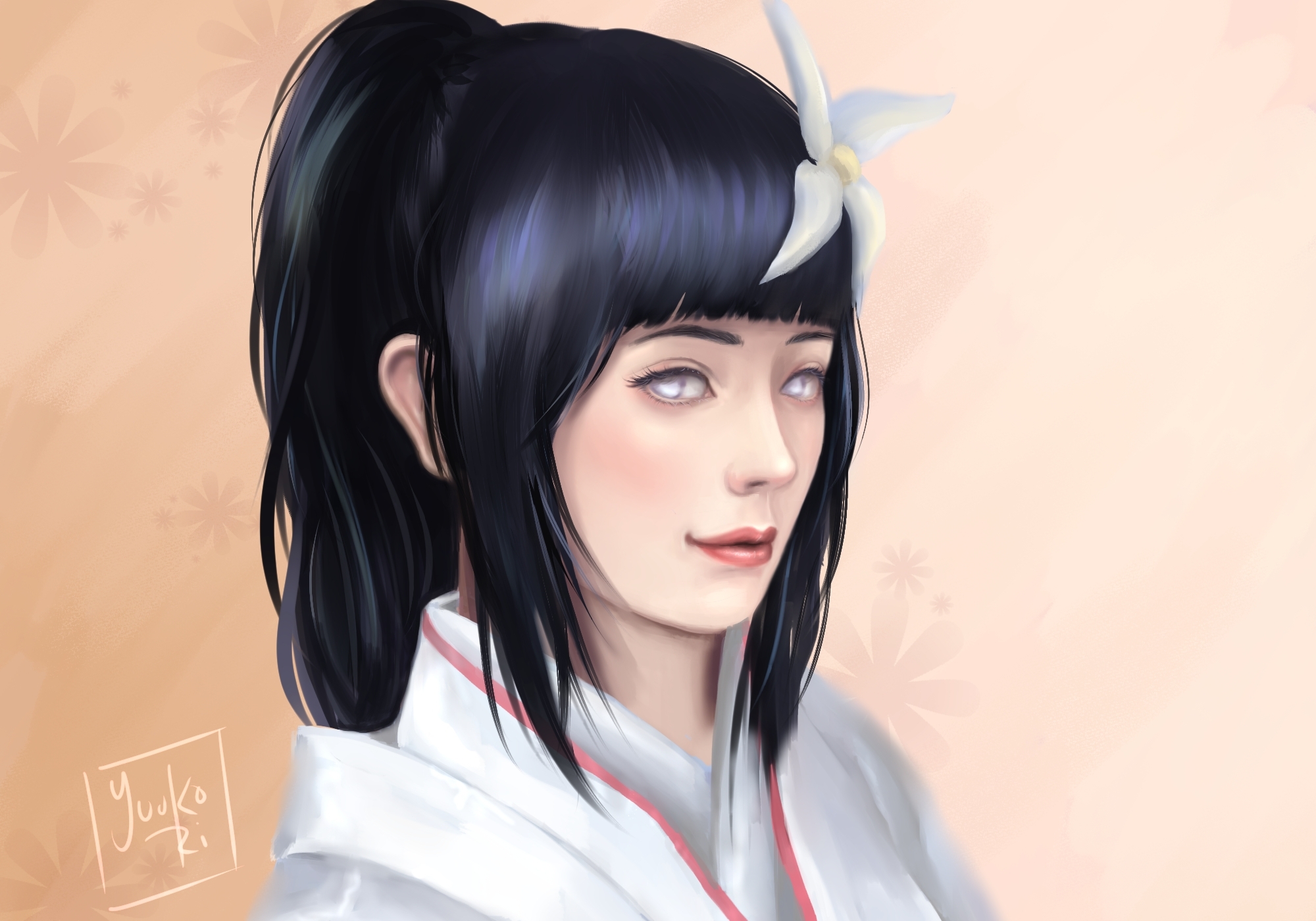 Free download wallpaper Anime, Naruto, Flower, Hinata Hyuga on your PC desktop