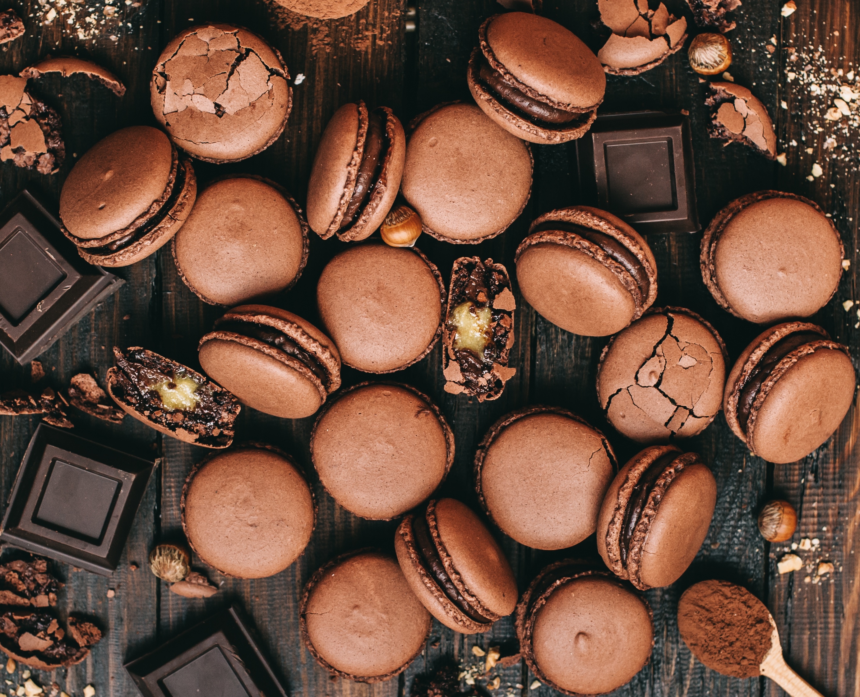 Téléchargez gratuitement l'image Nourriture, Chocolat, Sucreries, Macaron sur le bureau de votre PC