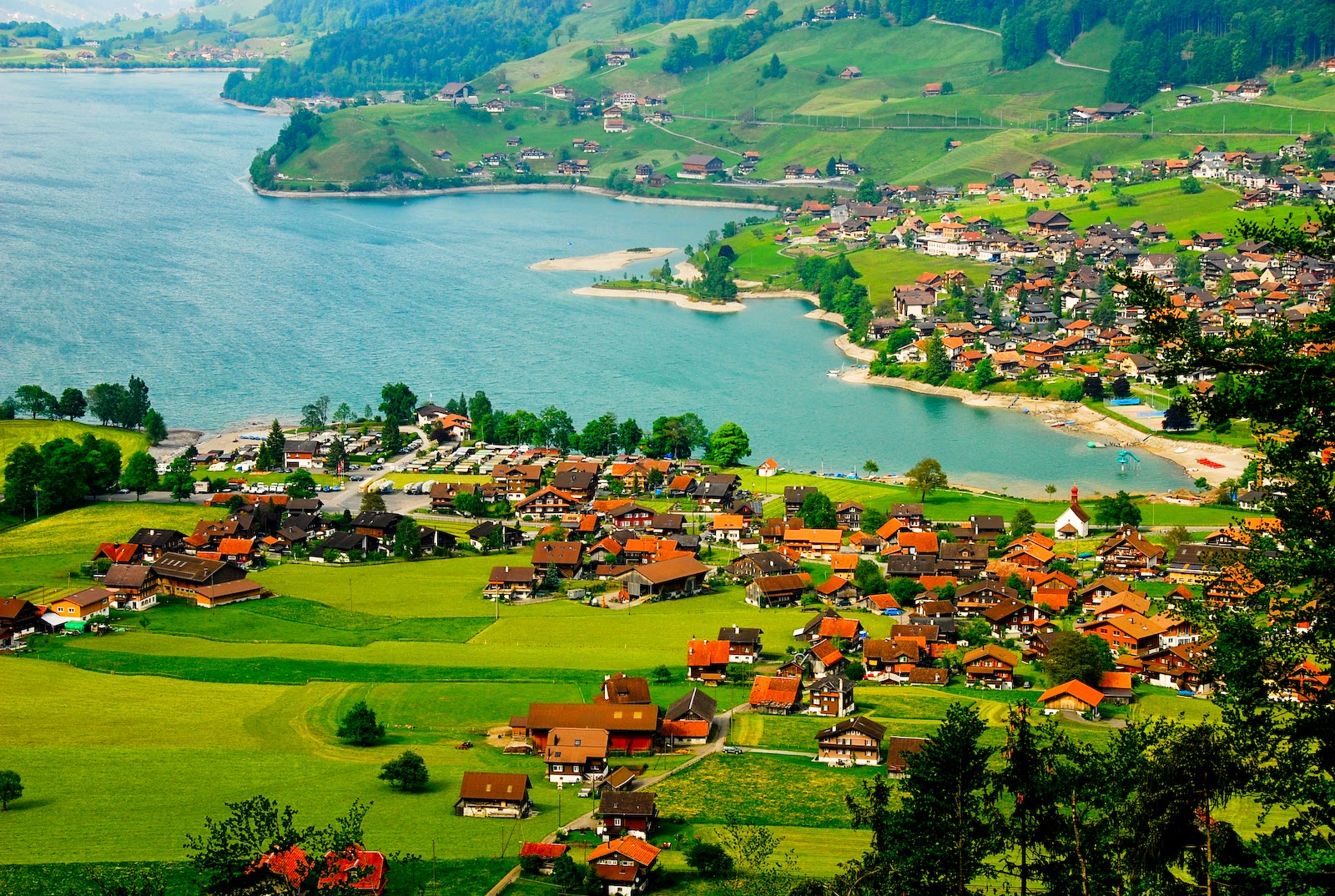 Free download wallpaper Landscape, Tree, Earth, Switzerland, Photography, Town on your PC desktop