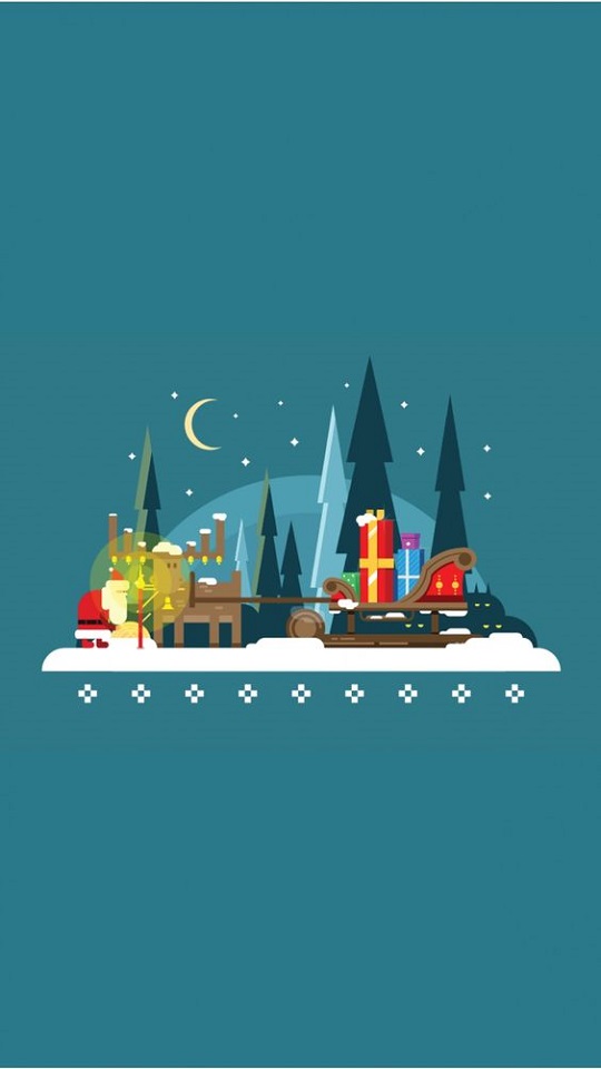 Download mobile wallpaper Christmas, Holiday, Gift, Santa, Minimalist for free.