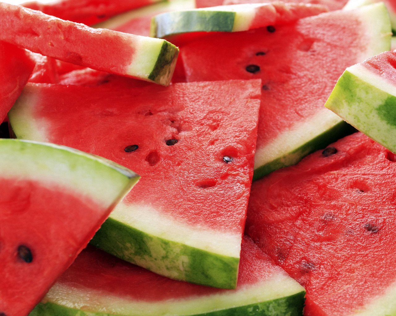 watermelons, fruits, food, red