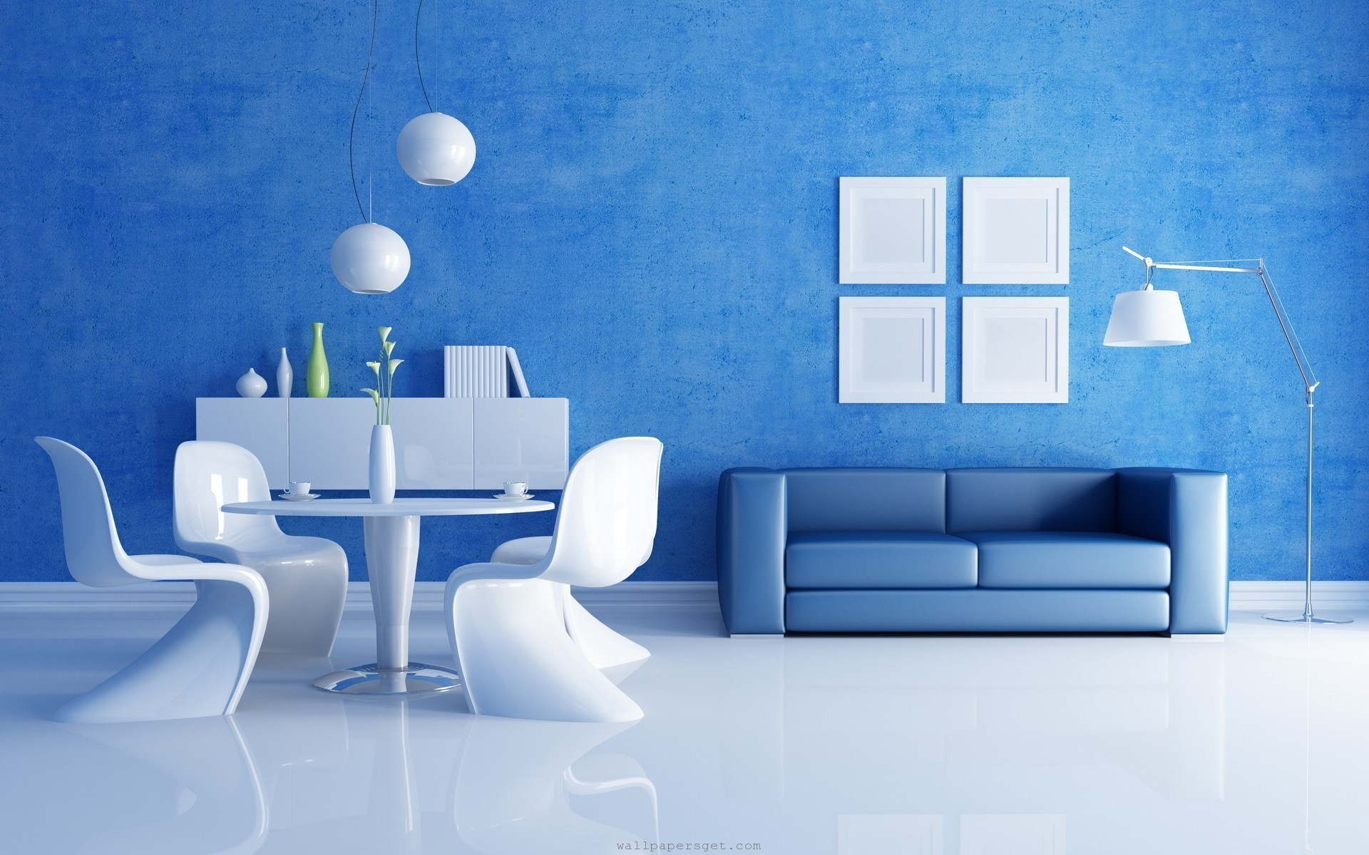objects, landscape, blue HD wallpaper