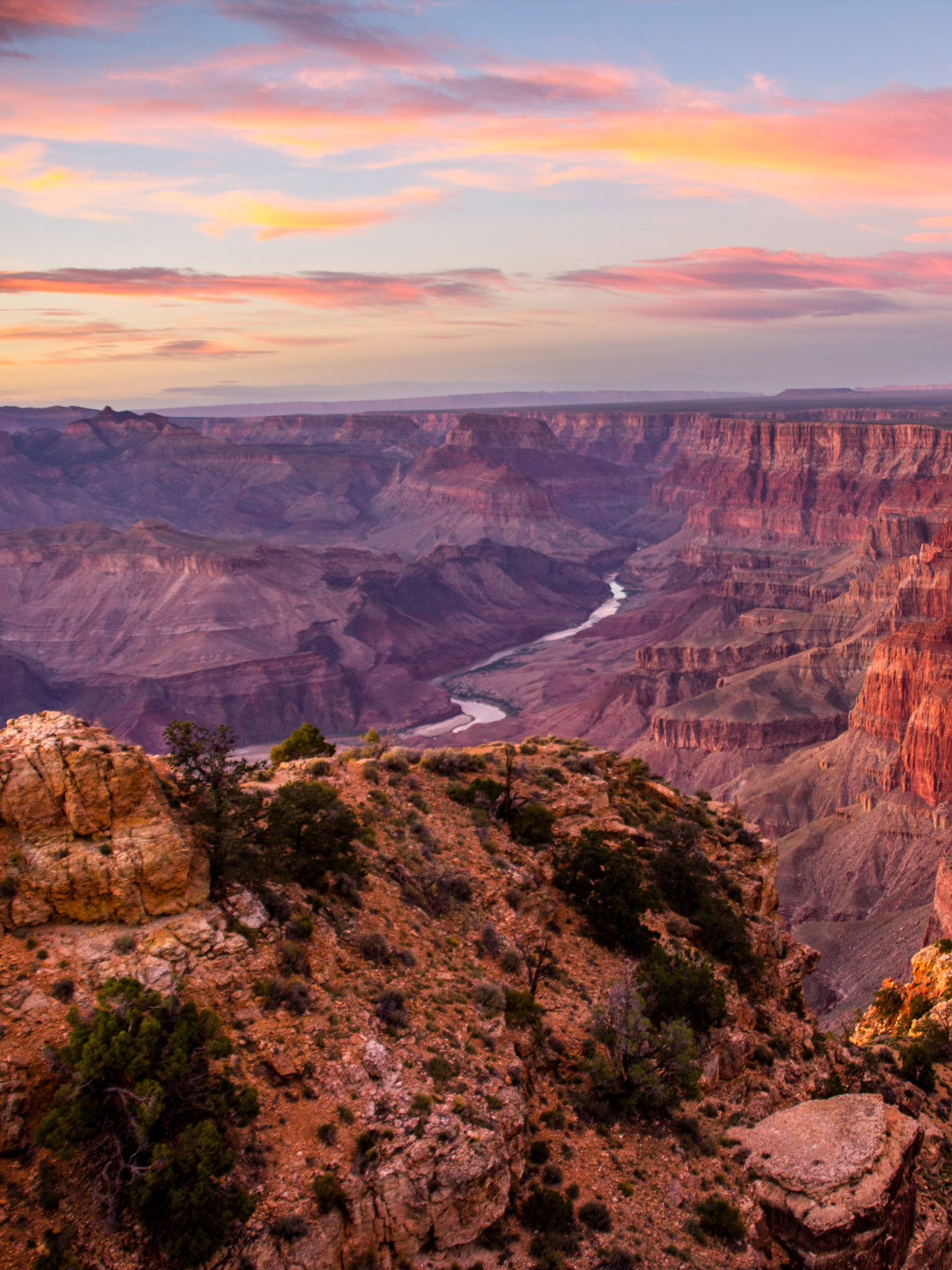 Download mobile wallpaper Landscape, Canyon, Usa, Horizon, Earth, Cliff, Canyons, Grand Canyon for free.