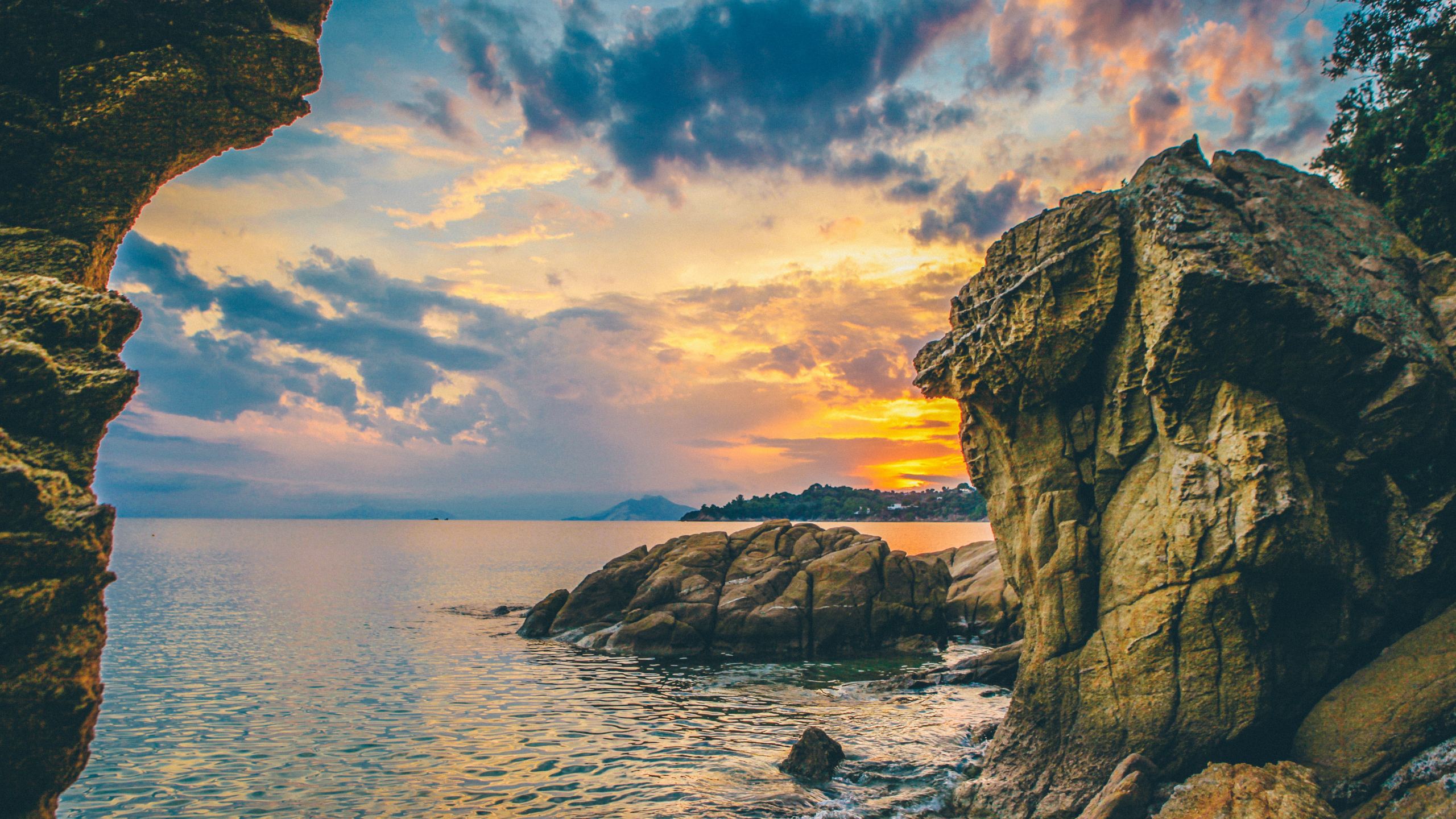 Téléchargez gratuitement l'image Coucher De Soleil, Horizon, Océan, Ciel, Terre/nature sur le bureau de votre PC